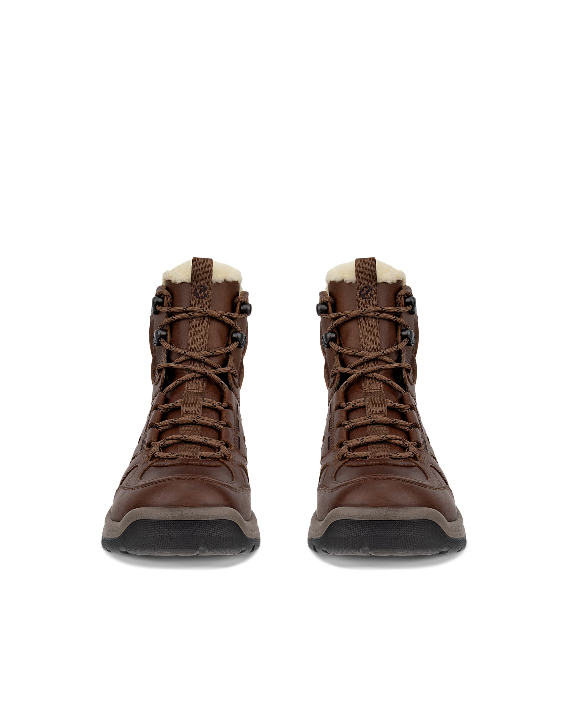 Women's ECCO® Offroad Leather Waterproof Mid-Cut Outdoor Boot - Brown - Front pair