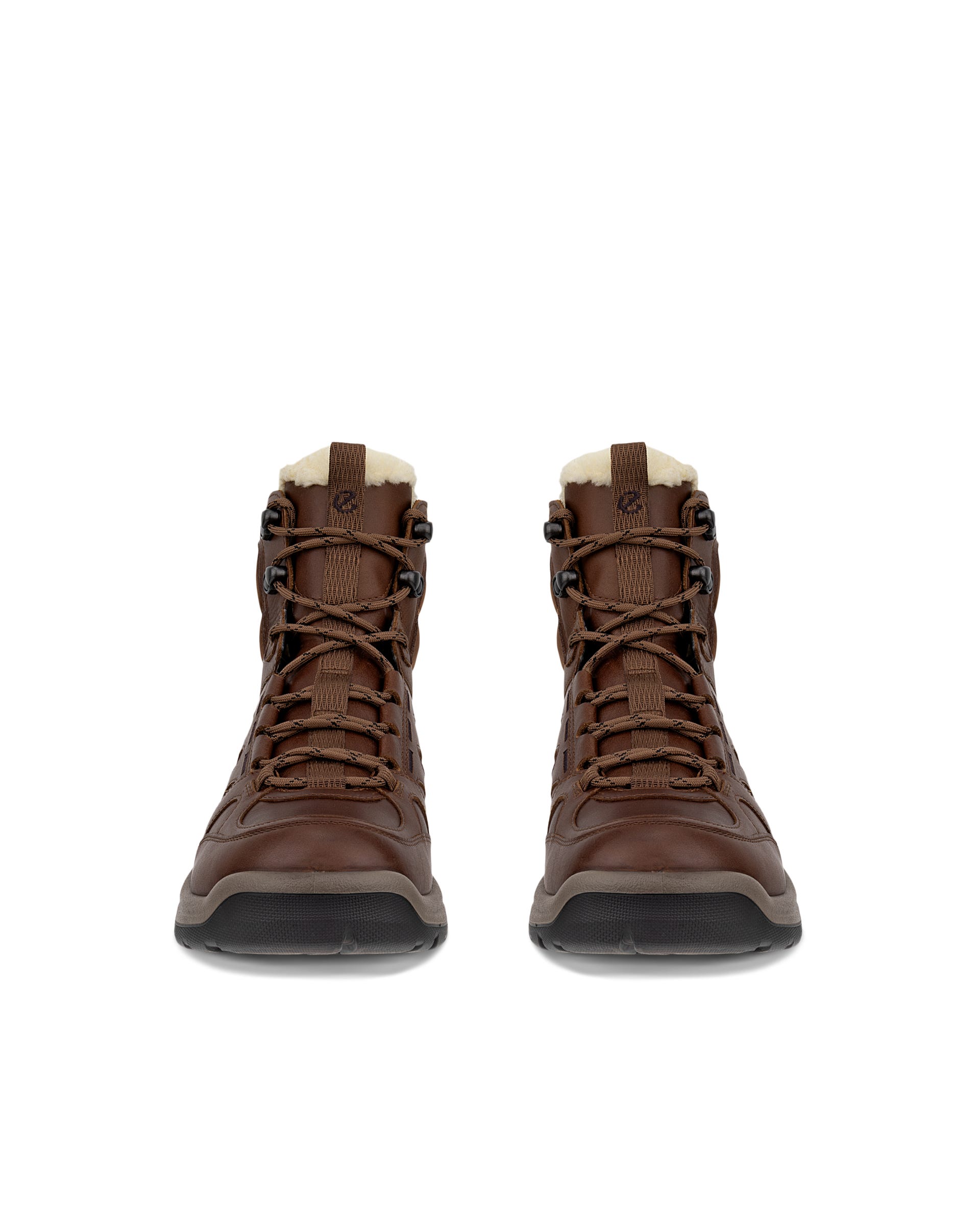 Women's ECCO® Offroad Leather Waterproof Mid-Cut Outdoor Boot - Brown - Front pair