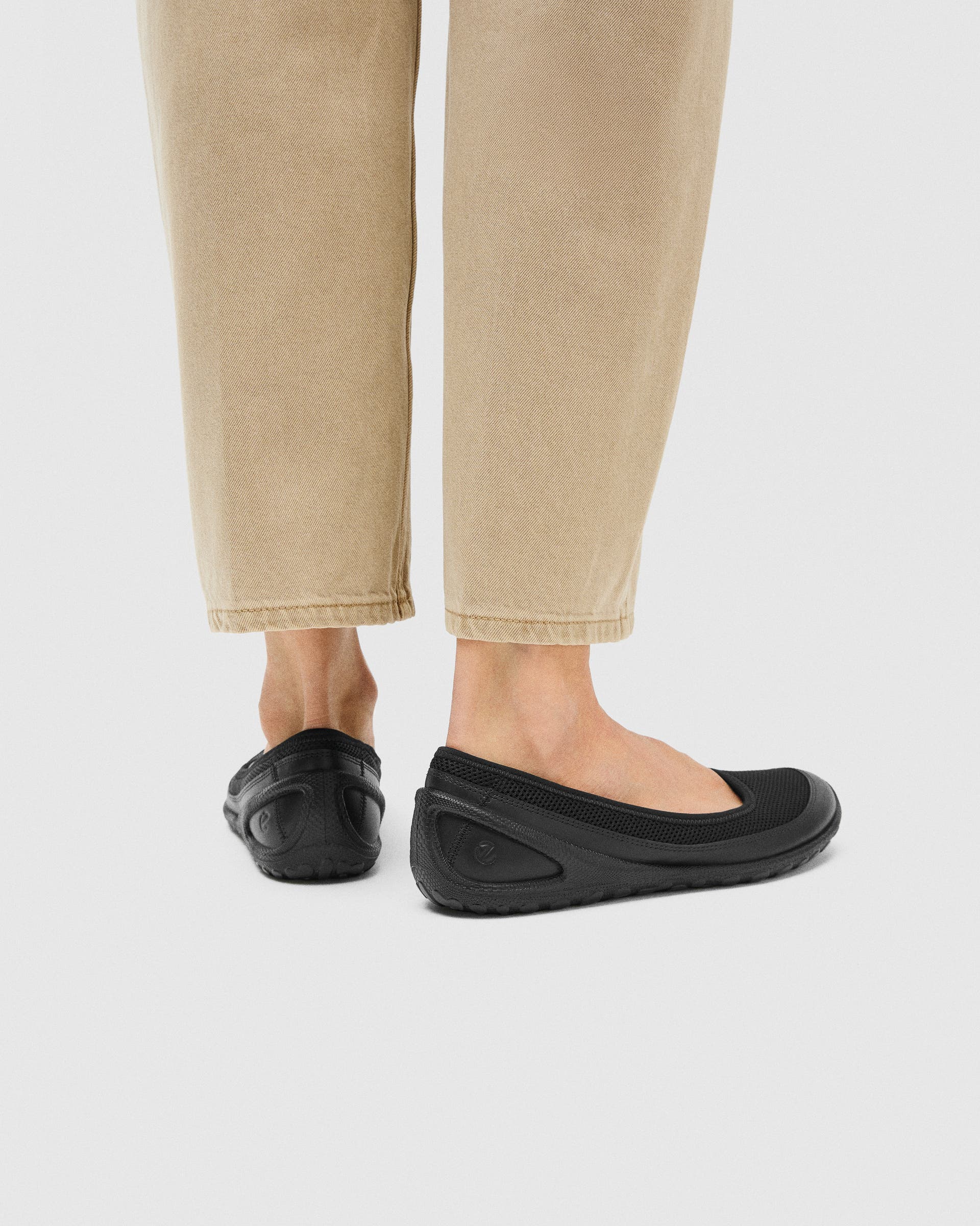 Women's ECCO® Biom Lite Textile Ballerina - Black - Lifestyle image-1