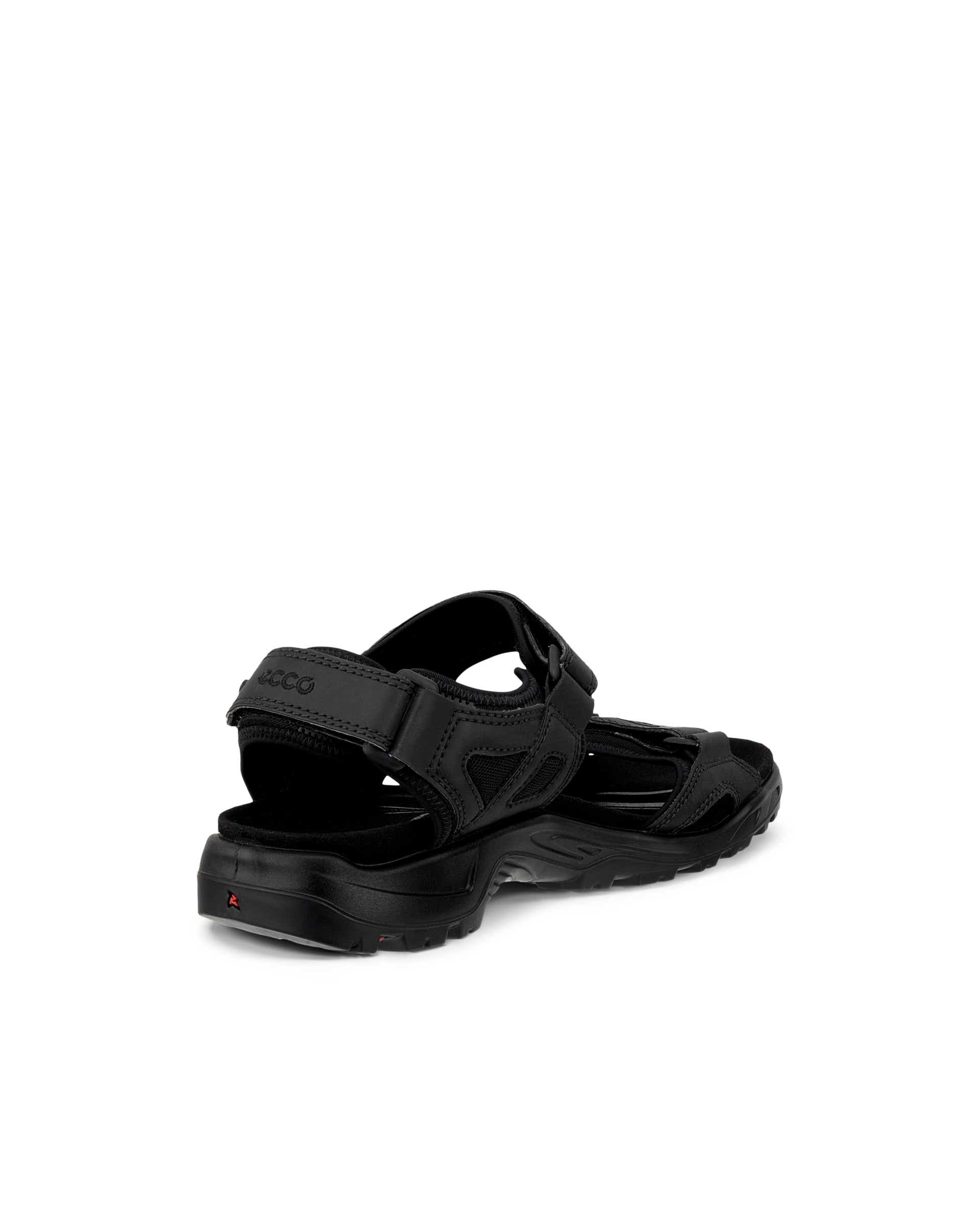 Men's ECCO® Offroad Textile Two Strap Sandal - Black - Back