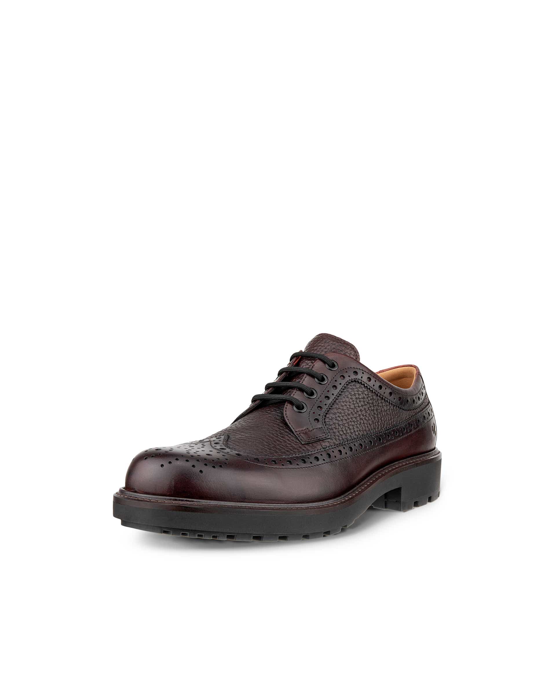 ECCO Metropole Oslo メンズ レザーブローグシューズ - レッド - Main