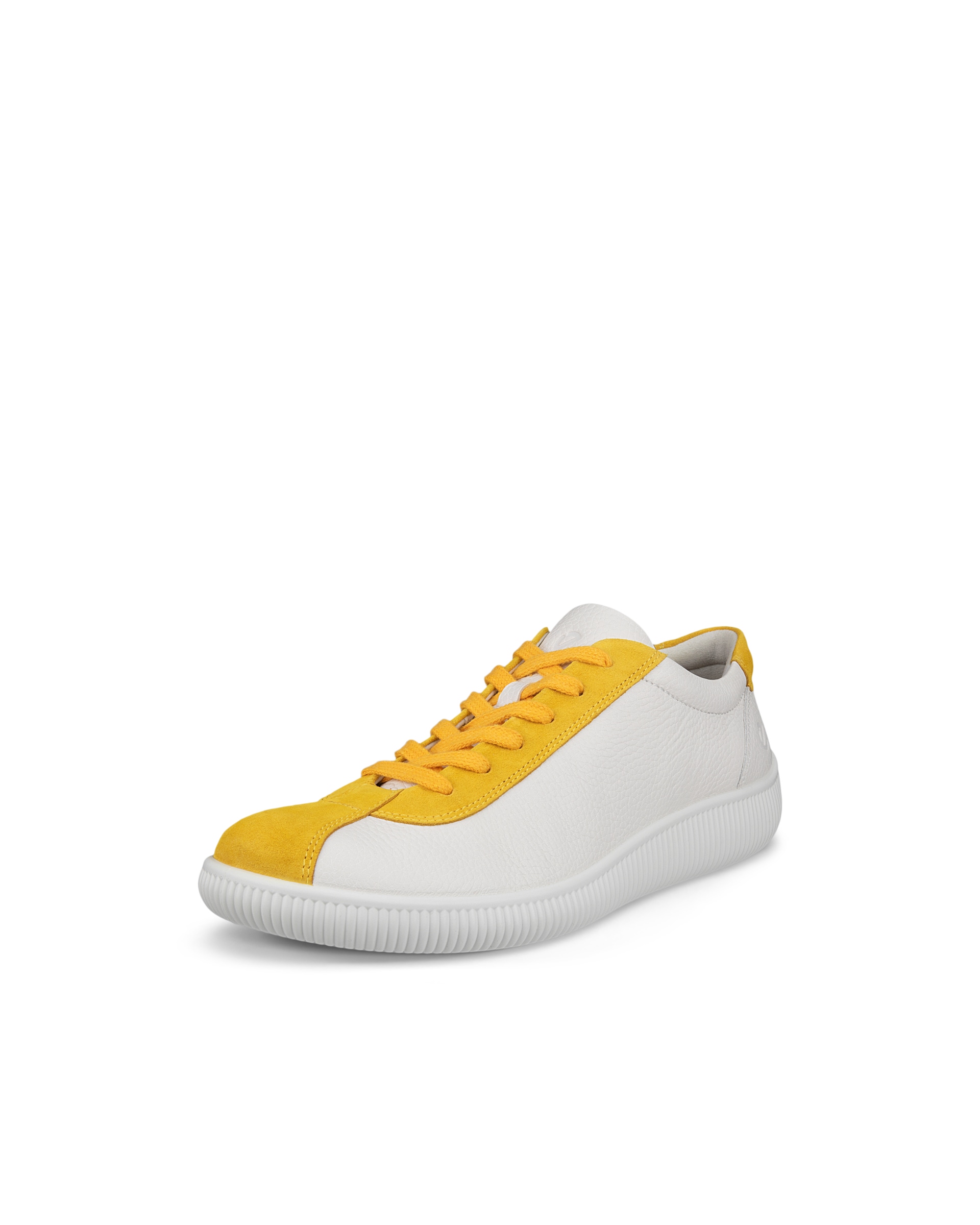 エンジェルサマー イエロー レザー ECCO Soft Zero メンズ レザースニーカー | イエロー