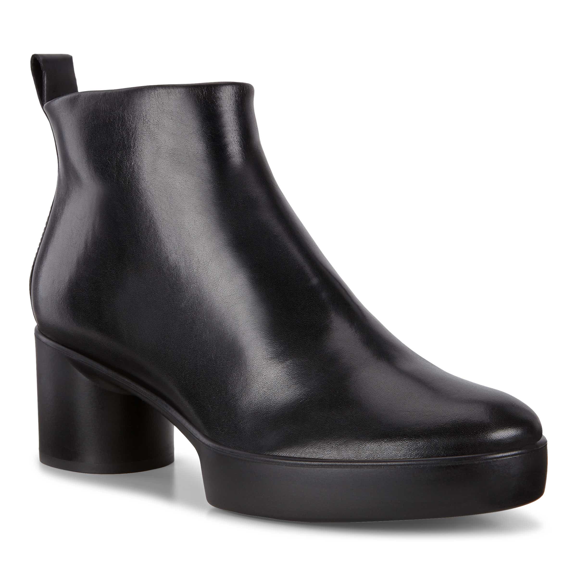 ECCO Shape Sculpted Motion 35 ウィメンズ レザーアンクルブーツ - ブラック - Main