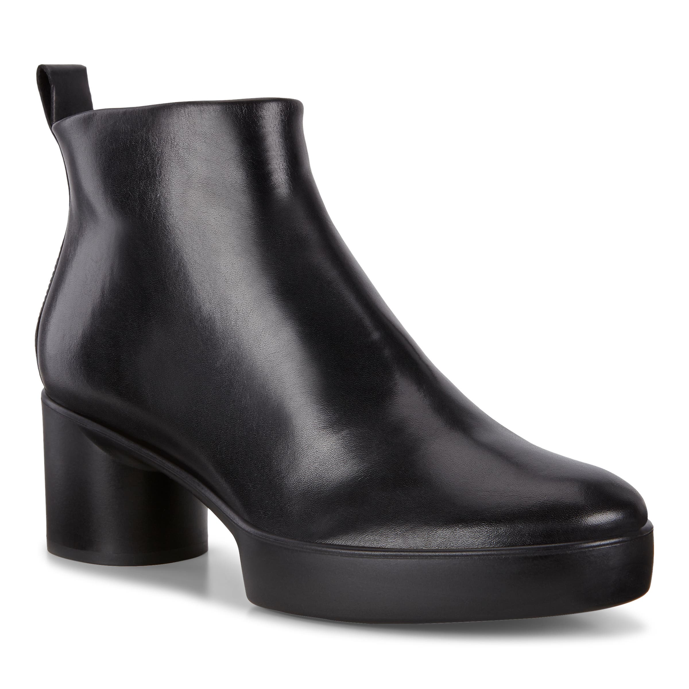 ECCO Shape Sculpted Motion 35 ウィメンズ レザーアンクルブーツ - ブラック - Main
