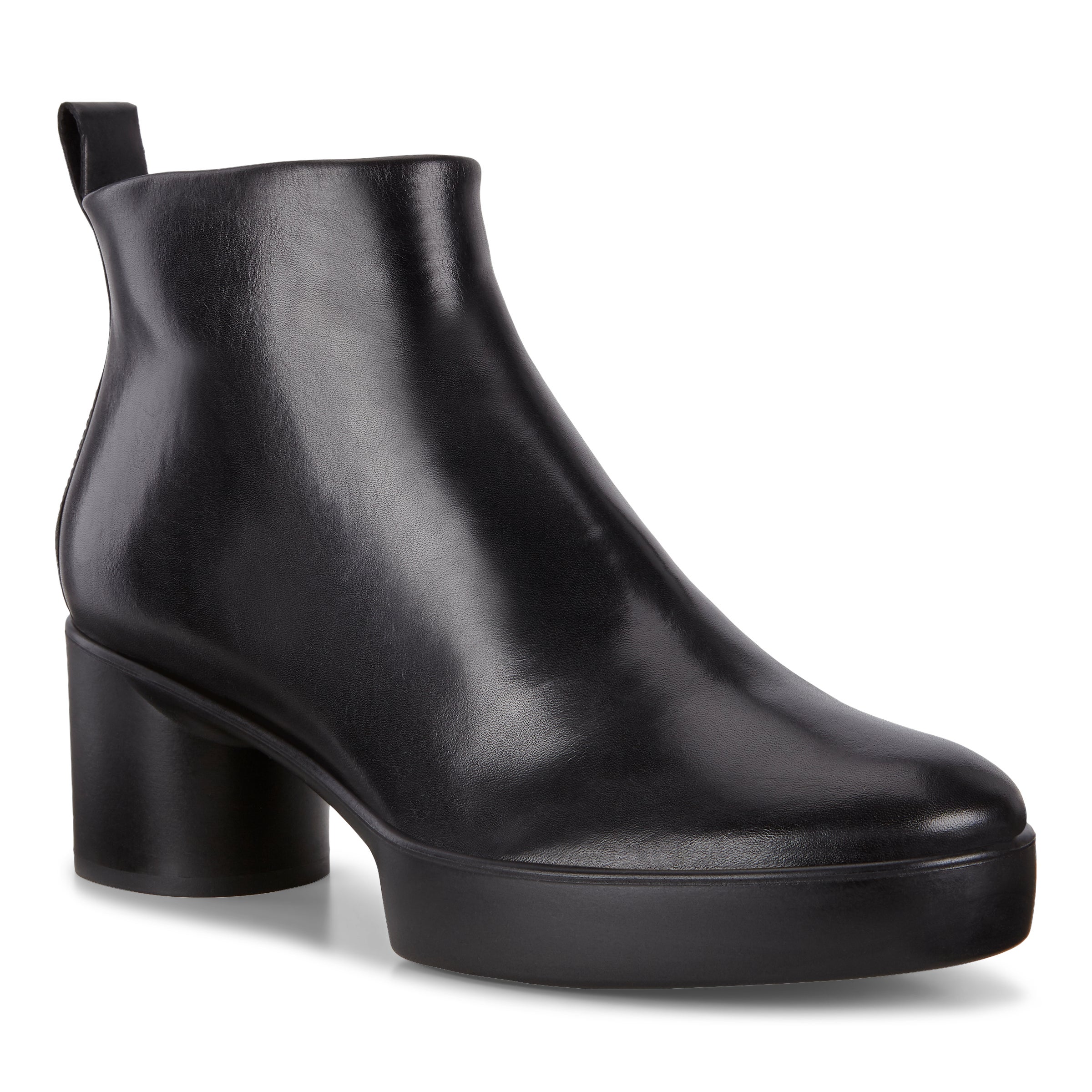 ECCO Shape Sculpted Motion 35 ウィメンズ レザーアンクルブーツ - ブラック - Main