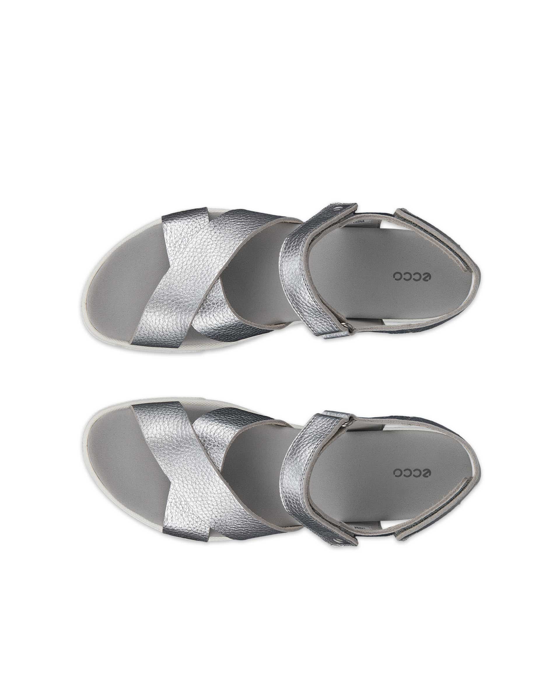 Women's ECCO® Damara Leather Sandal - Metallics - Top left pair