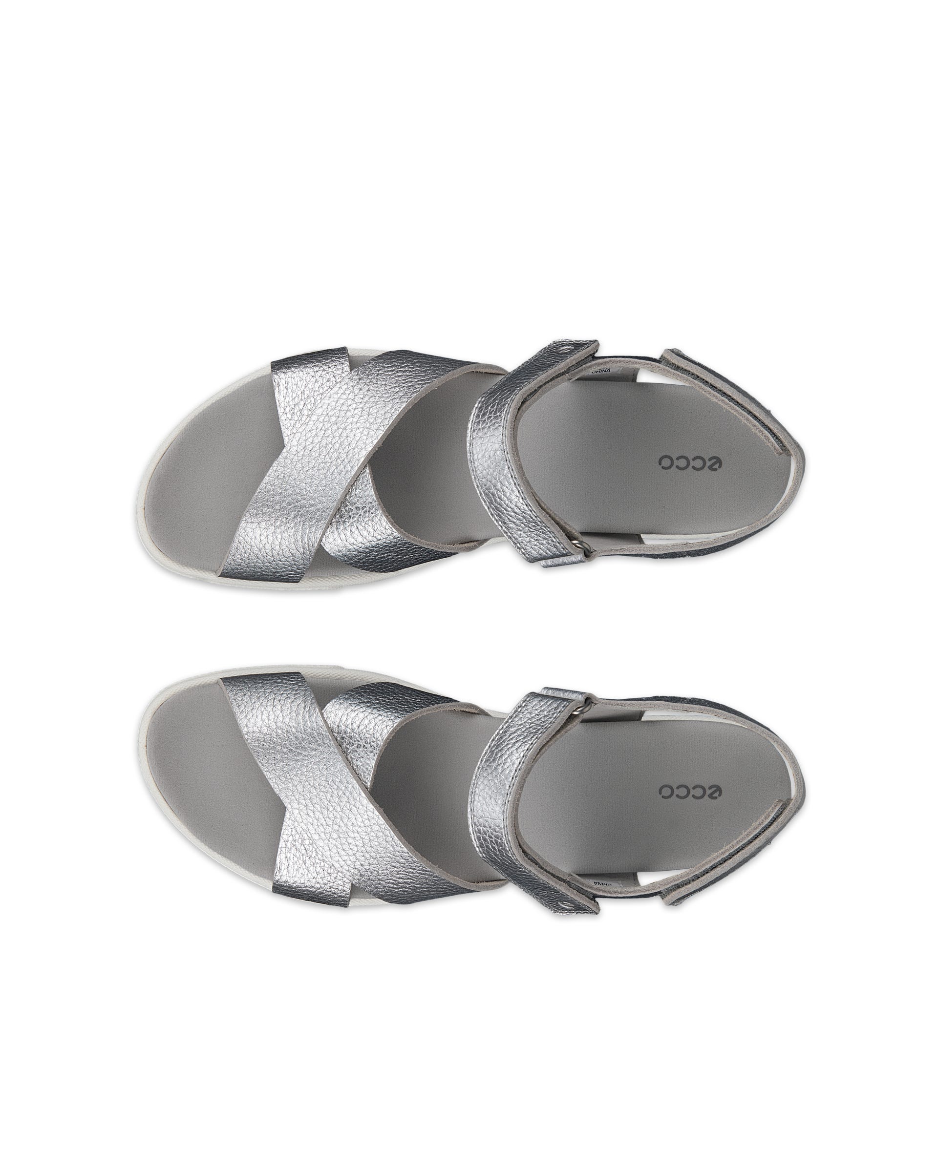 Women's ECCO® Damara Leather Sandal - Metallics - Top left pair