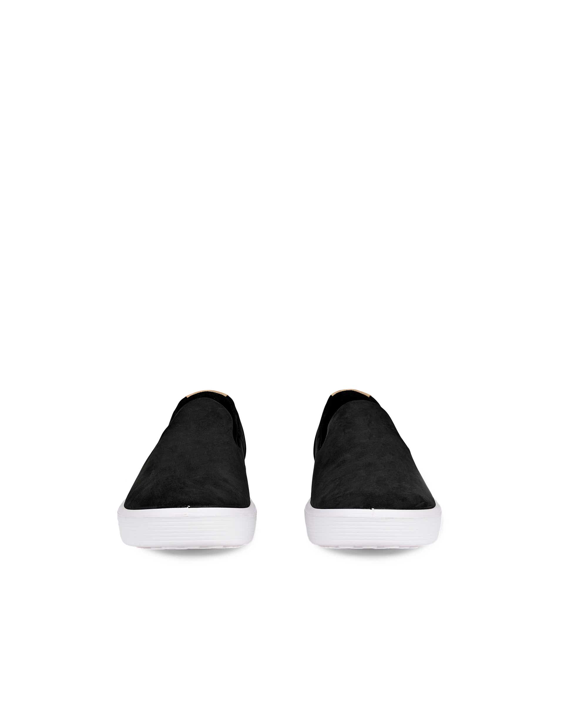 Women's ECCO® Soft 60 Nubuck Slip-On - Black - Front pair