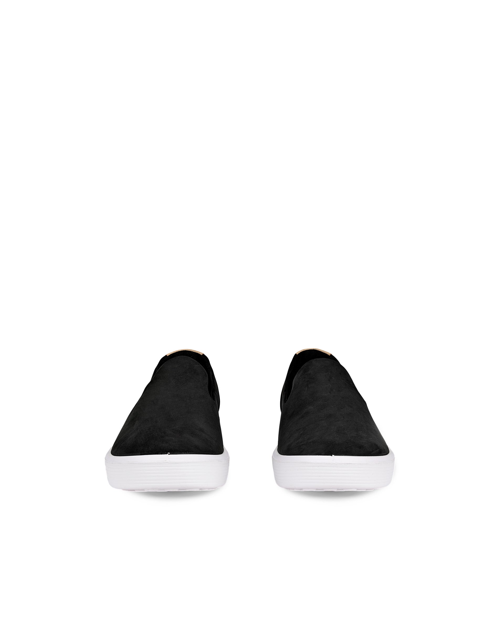 Chaussure à enfiler en nubuck ECCO® Soft 60 pour femme - Noir - Front pair