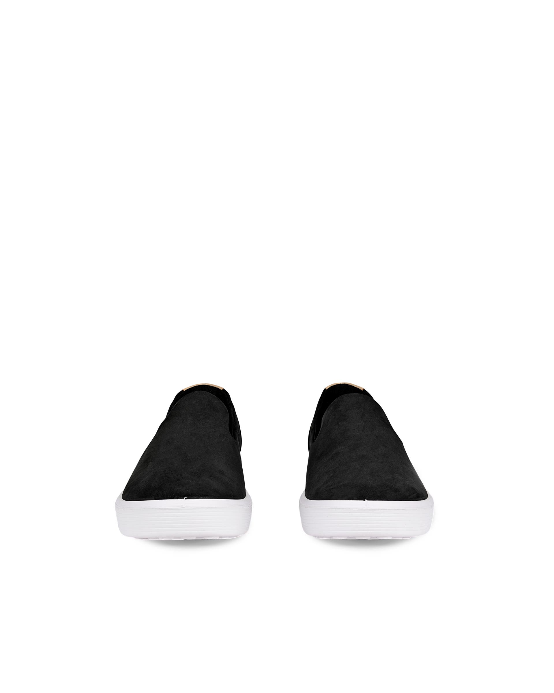 Women's ECCO® Soft 60 Nubuck Slip-On - Black - Front pair