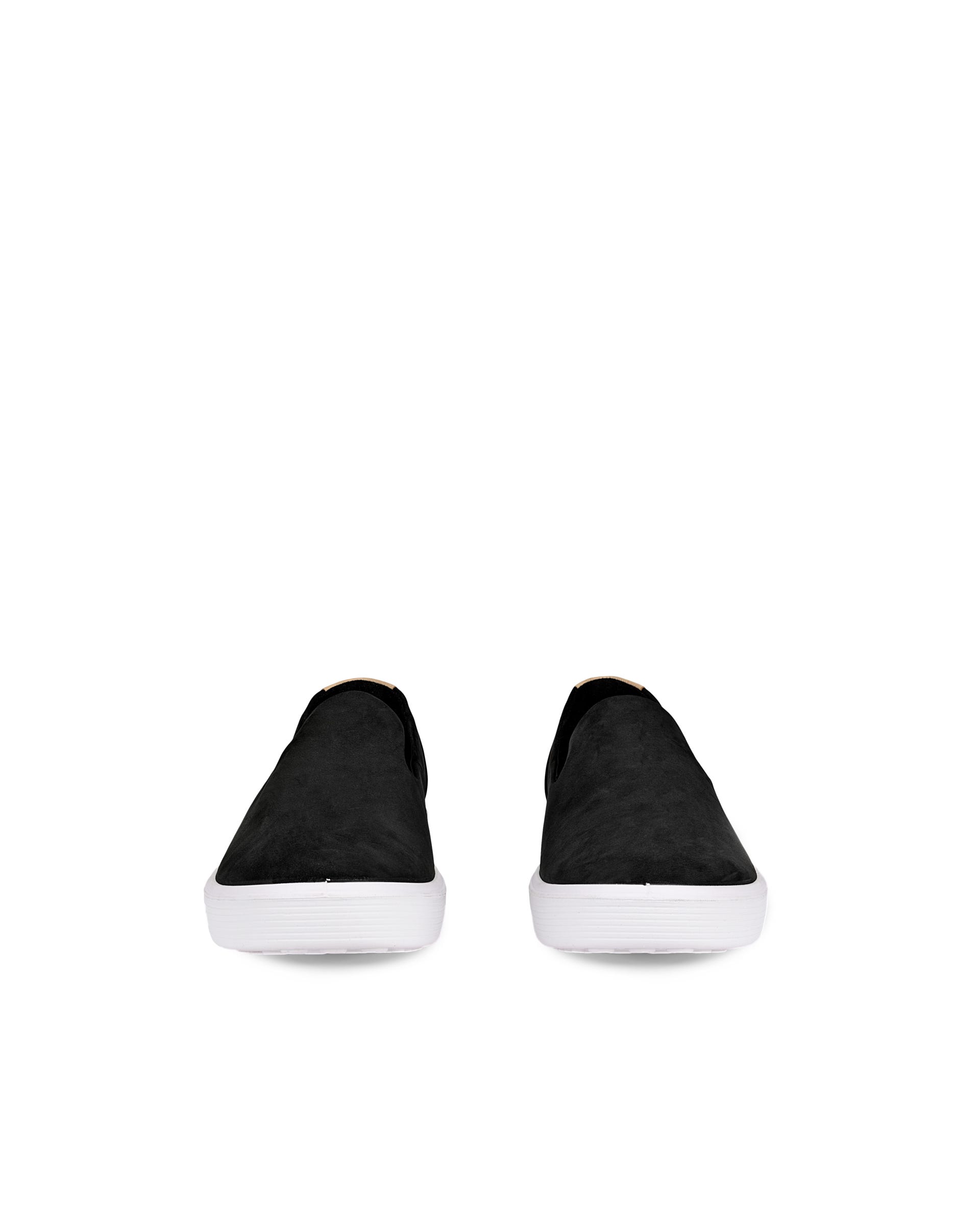 Women's ECCO® Soft 60 Nubuck Slip-On - Black - Front pair