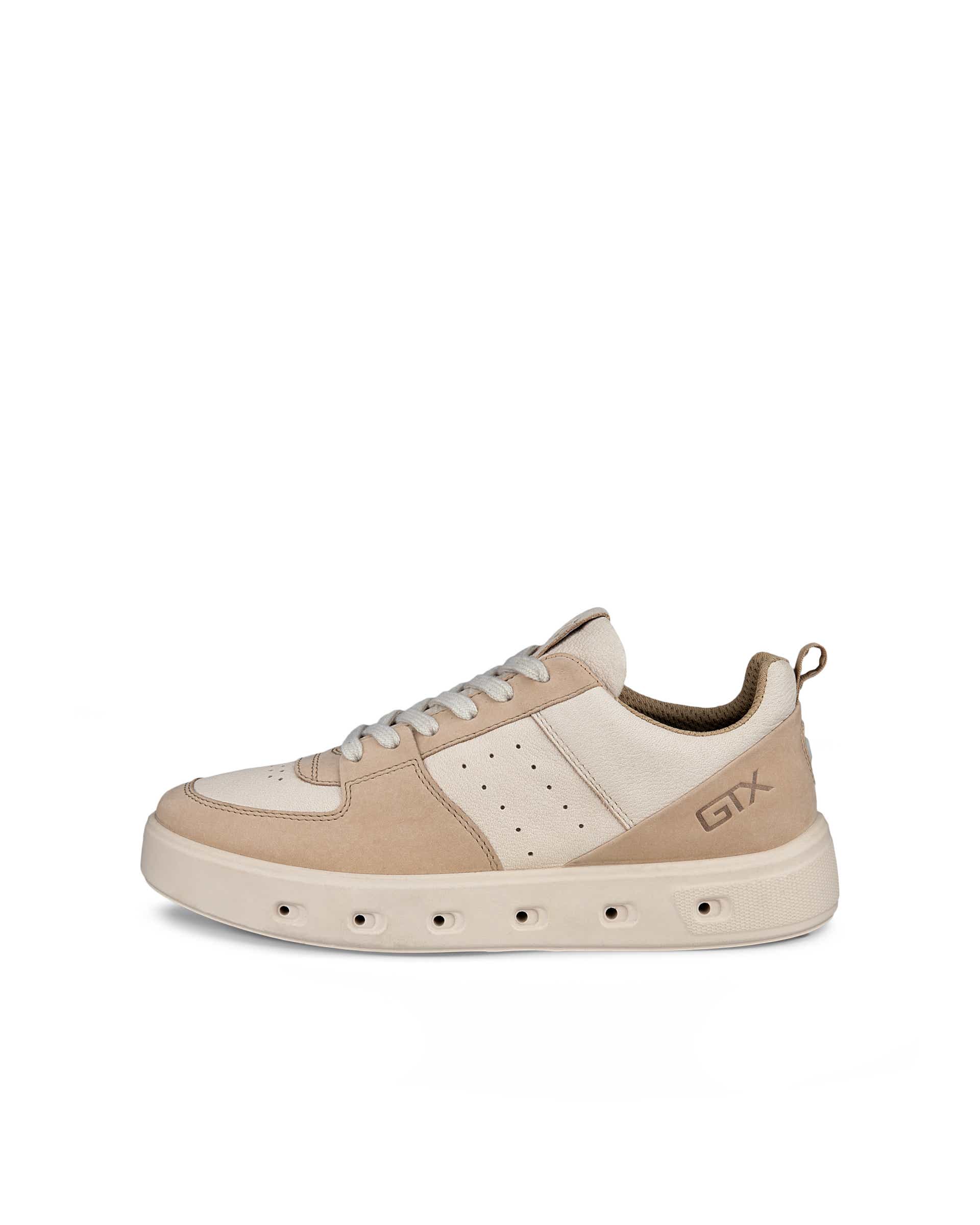 ECCO Street 720 WOMEN ウィメンズ レザーGore-Texスニーカー - ベージュ - Outside