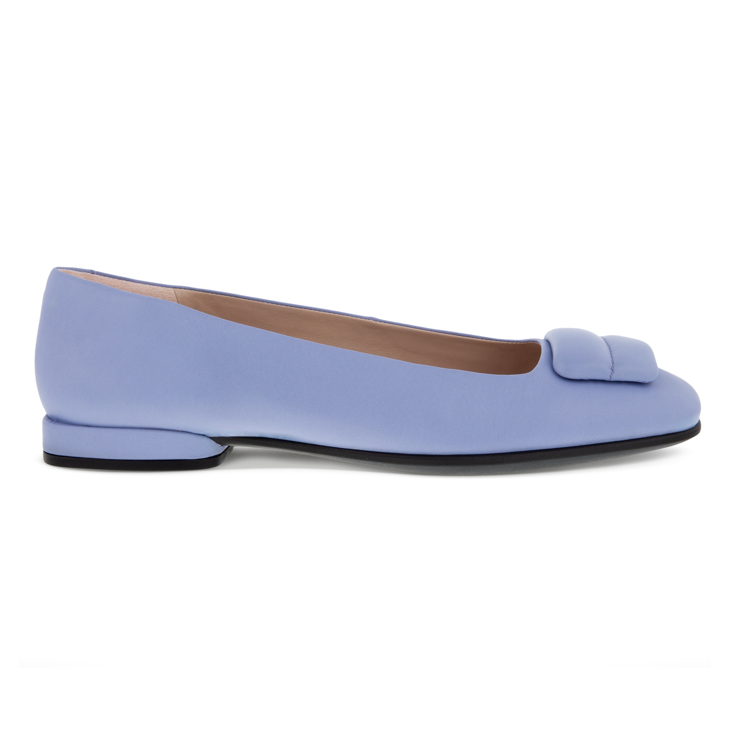 ECCO Women's Anine Squared Ballet Flats With Padded Ornament - Blue