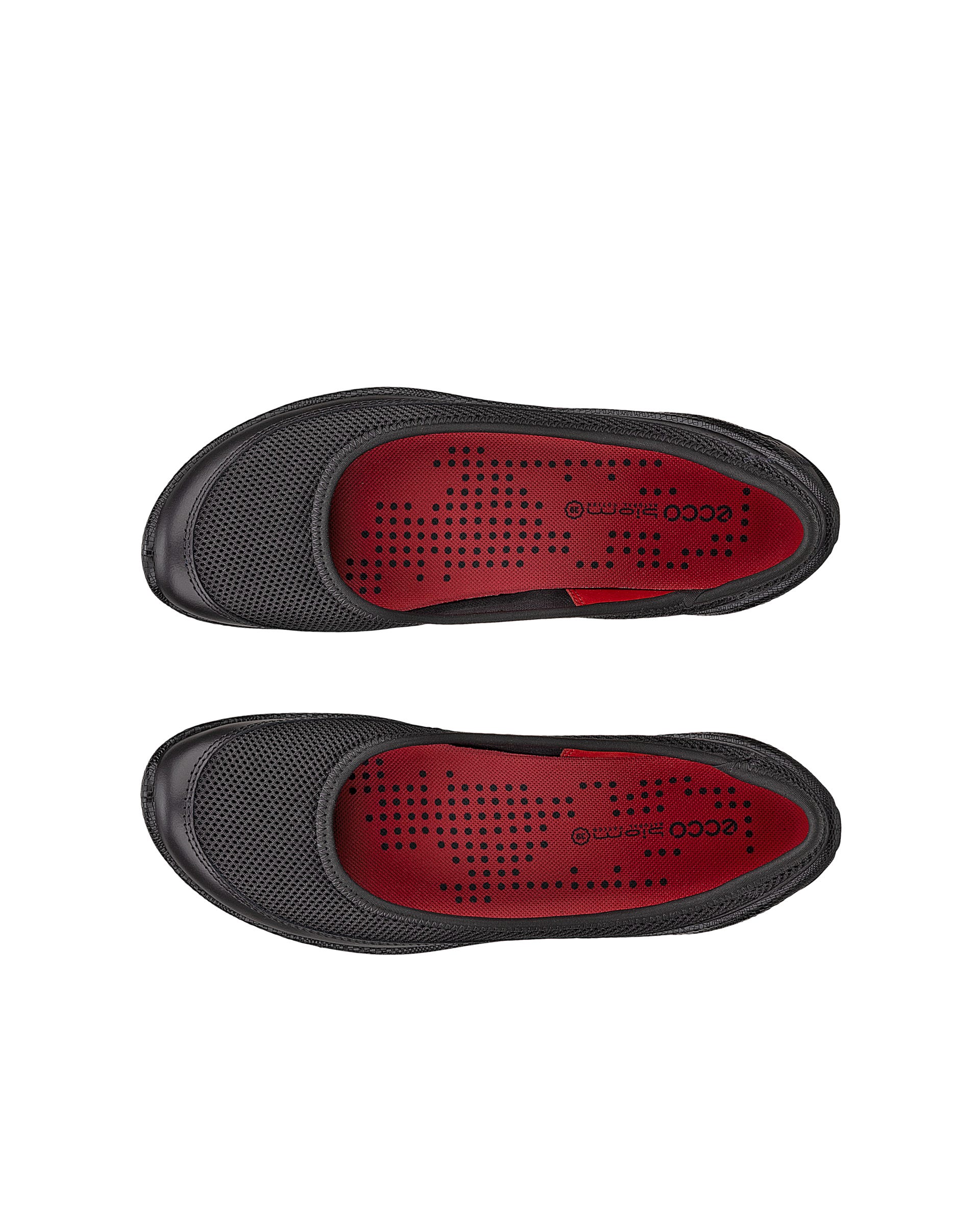Women's ECCO® Biom Lite Textile Ballerina - Black - Top left pair