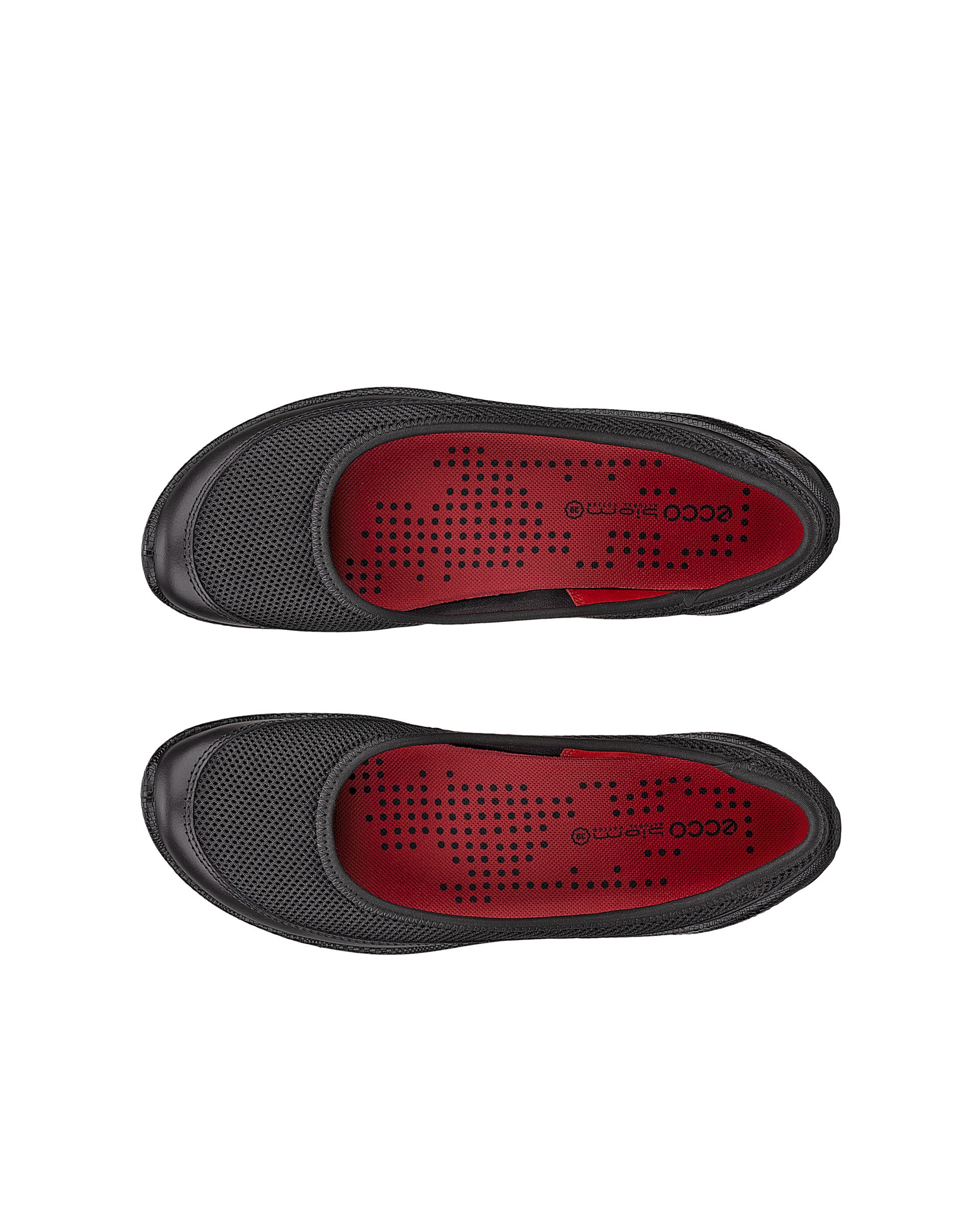 Women's ECCO® Biom Lite Textile Ballerina - Black - Top left pair