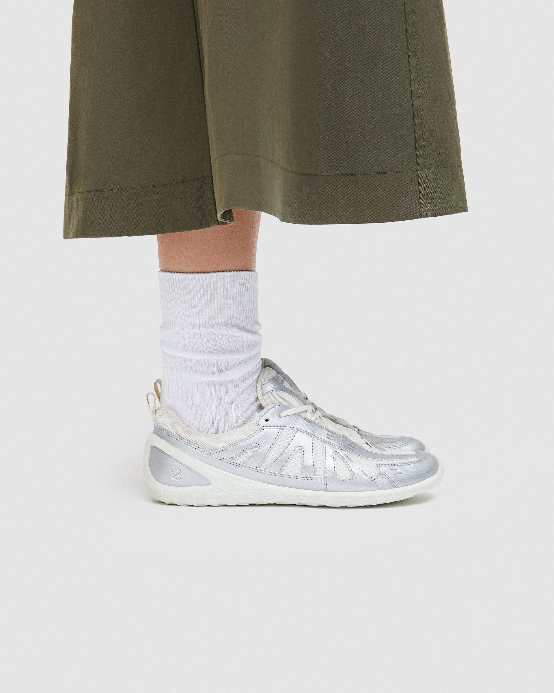 Women's ECCO® Biom Lite Textile Outdoor Shoe - Silver - Lifestyle image-1