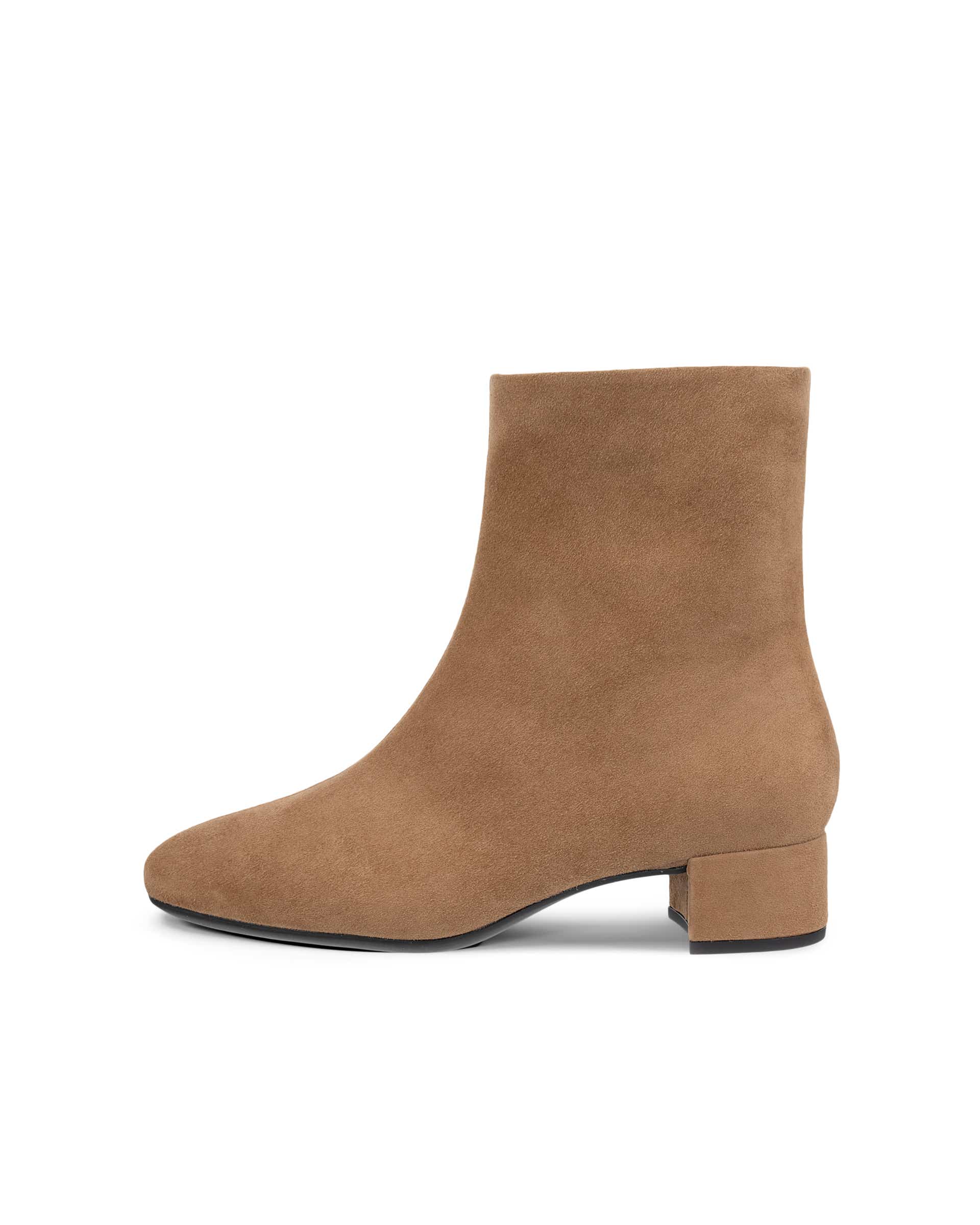 ECCO® LIVA 35 Damen Ankle Boot aus Veloursleder - Braun - Outside