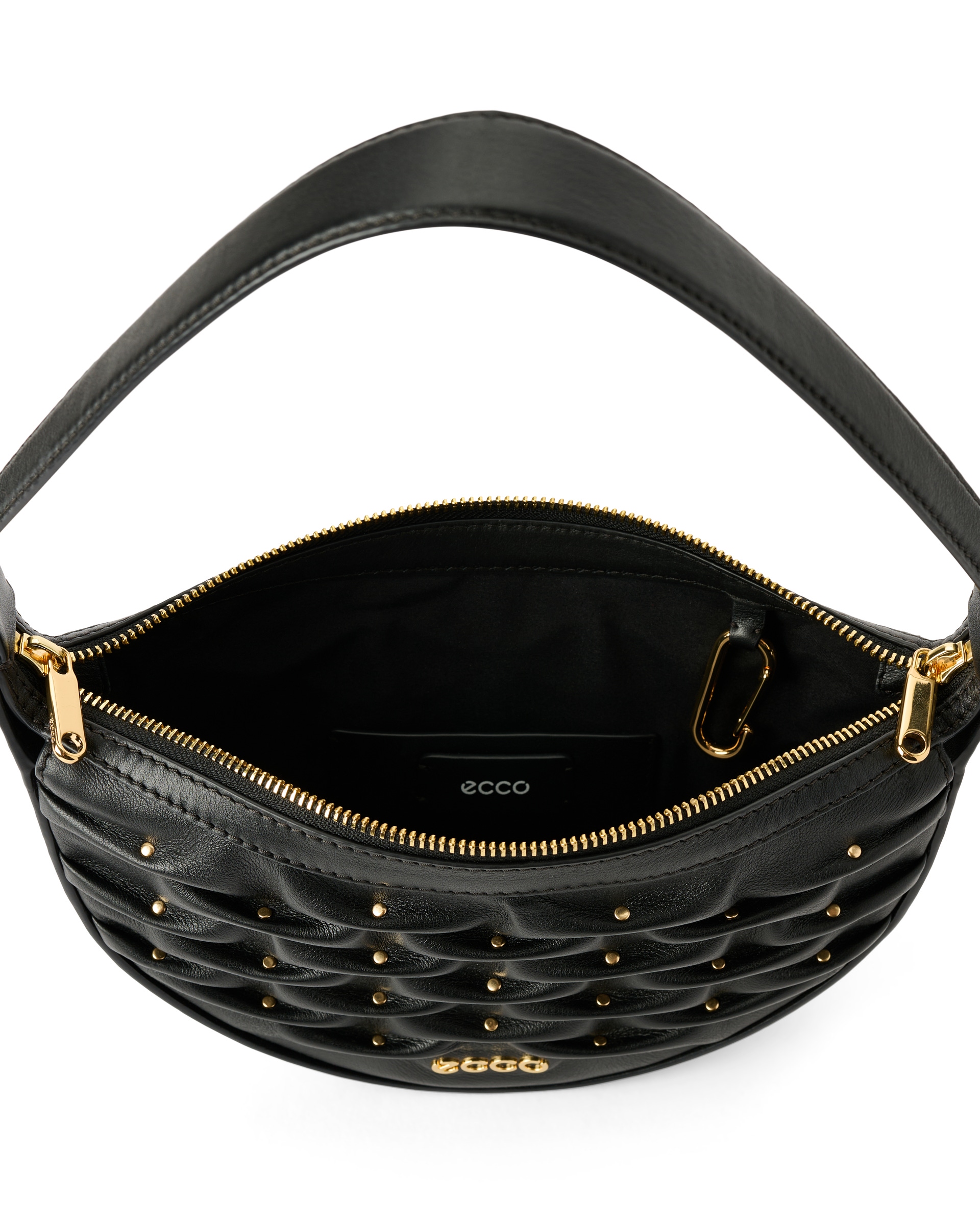 ECCO® Fortune Bag kožna torba hobo - Crna - Inside