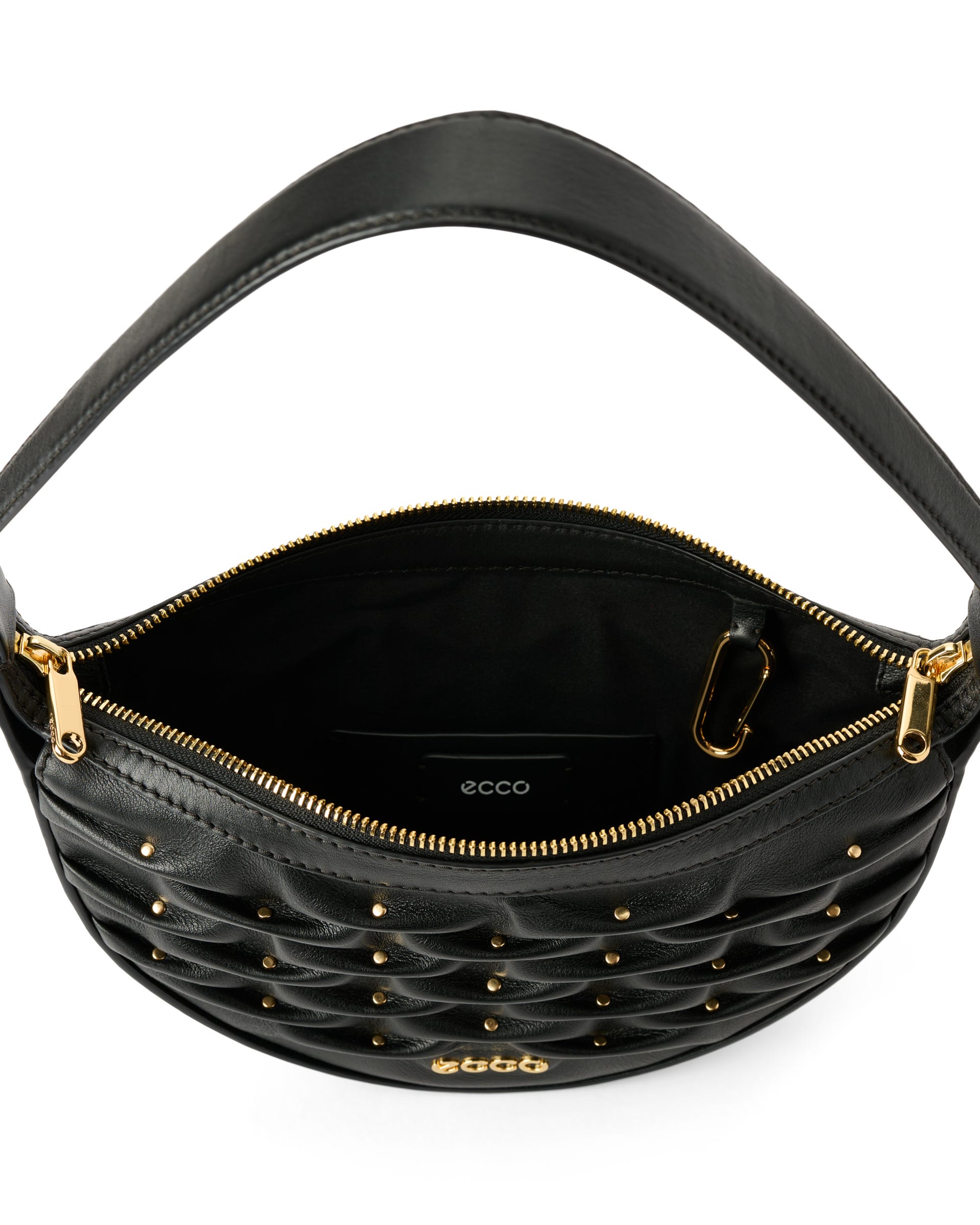 Skórzana torba hobo ECCO® Fortune Bag - Czarny - Inside