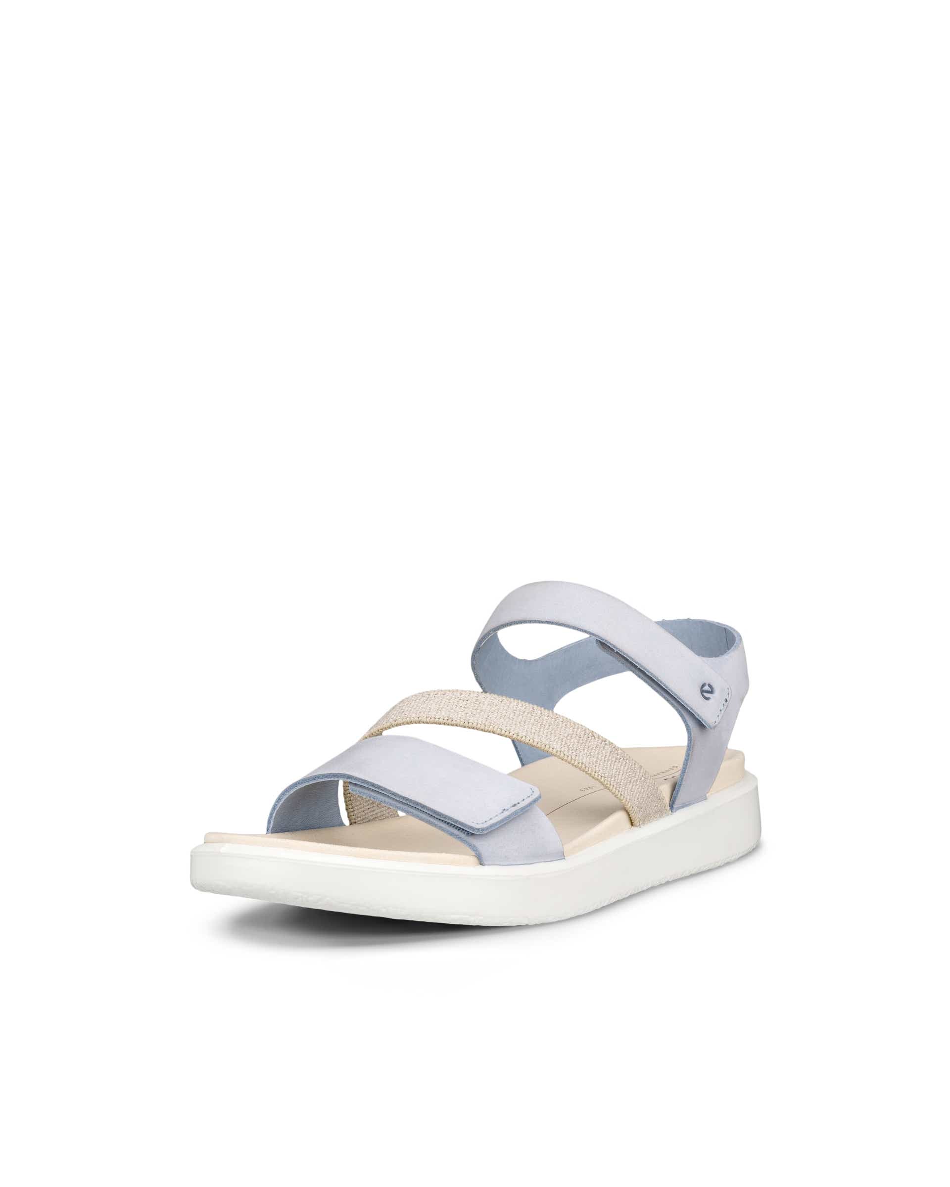 ECCO® Flowt sandale compensée nubuck pour femme - Bleu - Main