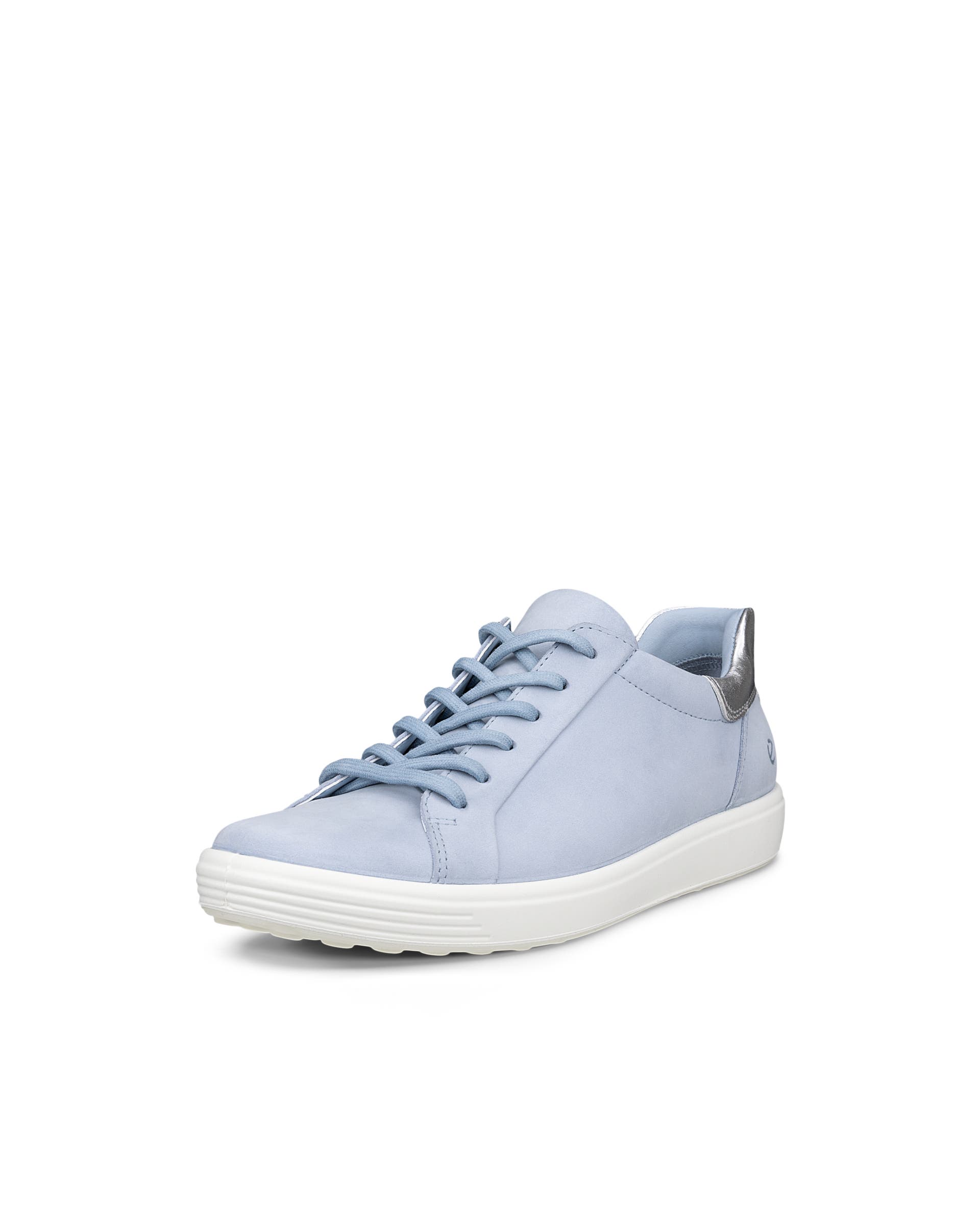 Dámska nubuková šnurovacia obuv ECCO® SOFT 7 - Modrá - Main