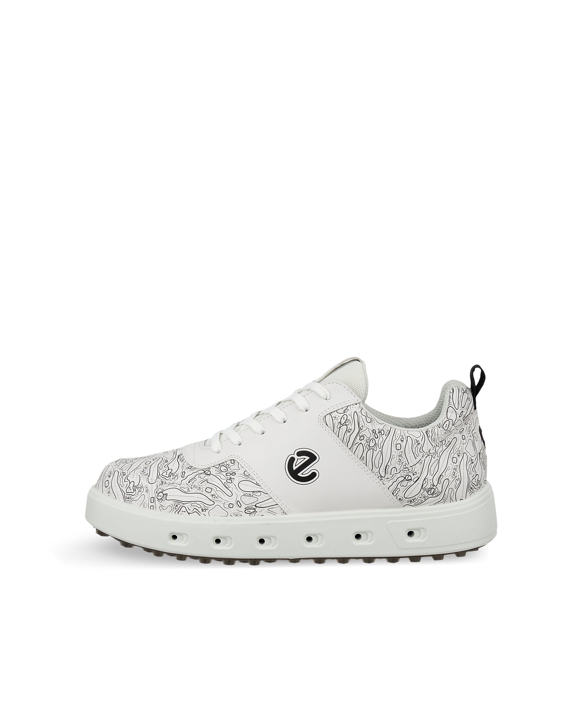 Zapatos golf de piel Gore-Tex ECCO® Golf Street 720 para hombre - Blanco - Outside