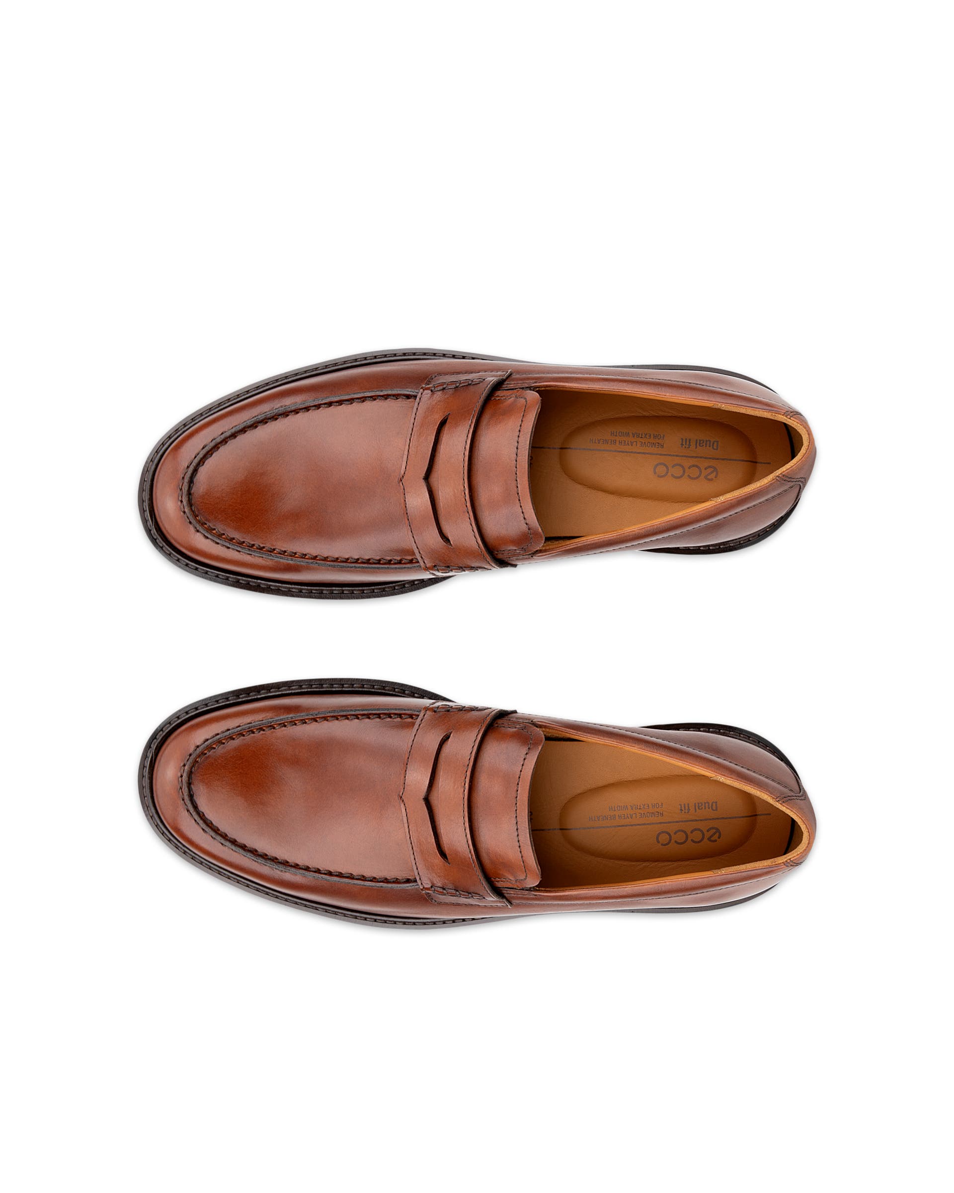 ECCO® METROPOLE LONDON Herren Lederloafer - Braun - Top left pair