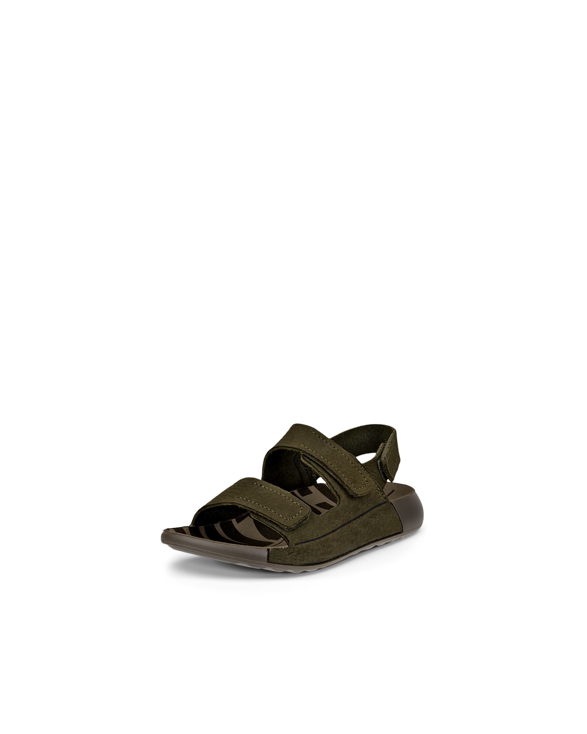 Kids' ECCO® Cozmo Nubuck Two Strap Sandal - Green - Main