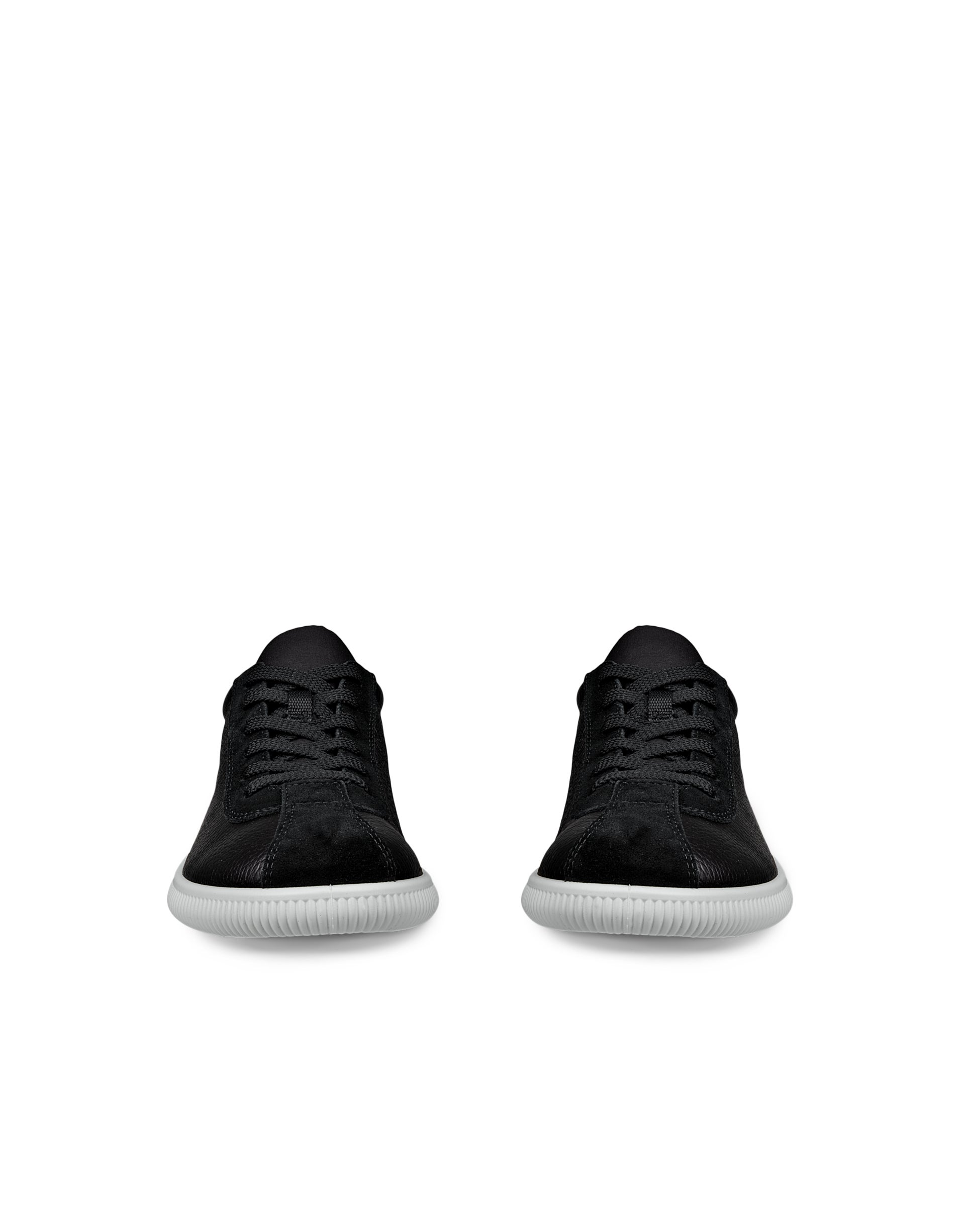 ECCO® Soft Zero baskets en cuir pour femme - Noir - Front pair
