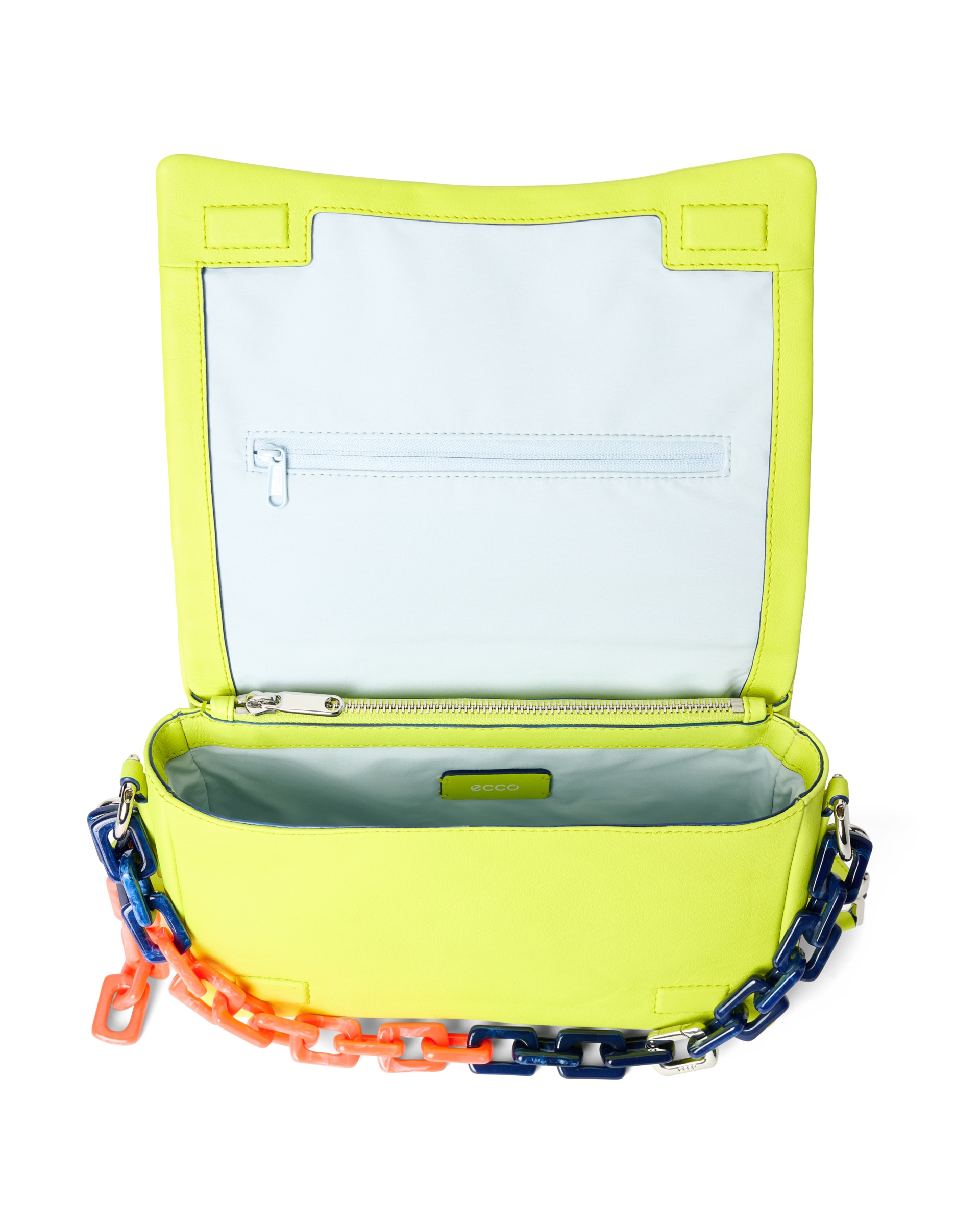 Kožená crossbody kabelka ECCO® Pinch - Zelená - Inside