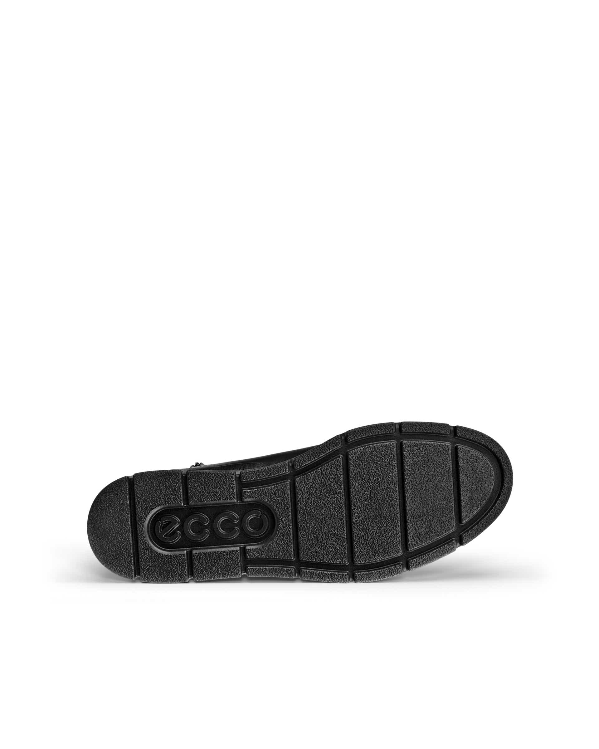Damskie skórzane wysokie buty ECCO® Bella - Czarny - Sole