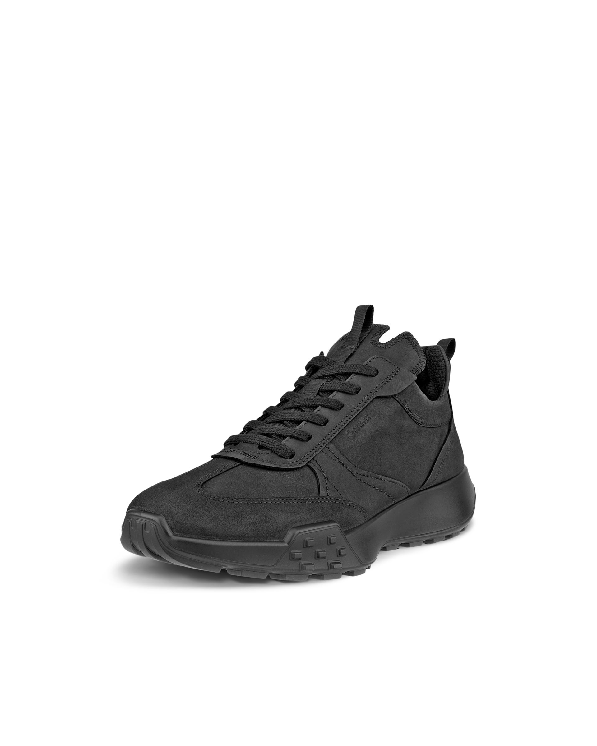 ECCO Retro Sneaker Low メンズ ヌバックGore-Texスニーカー | ブラック