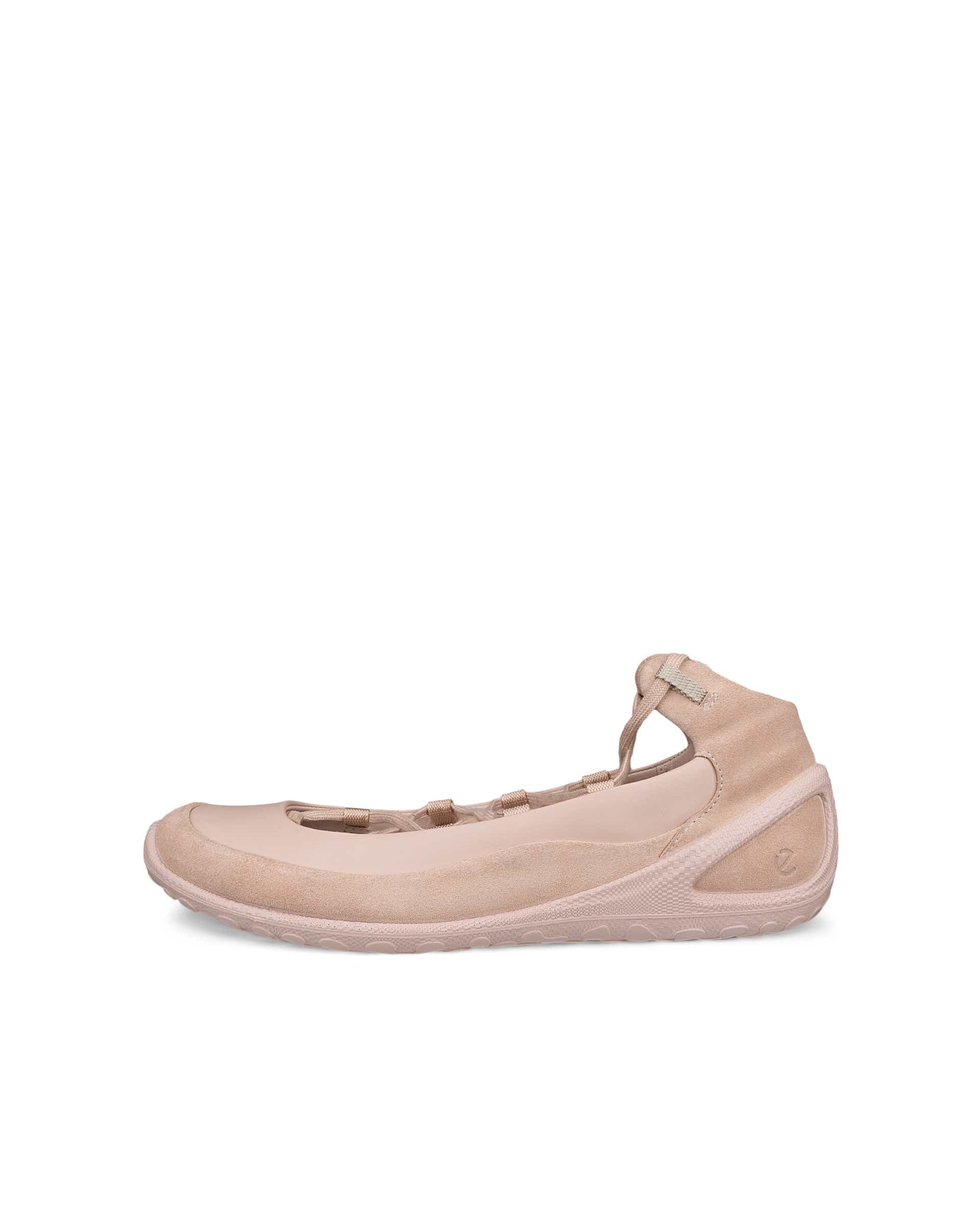 Women's ECCO® Biom Lite Leather Ballerina - Pink - Outside