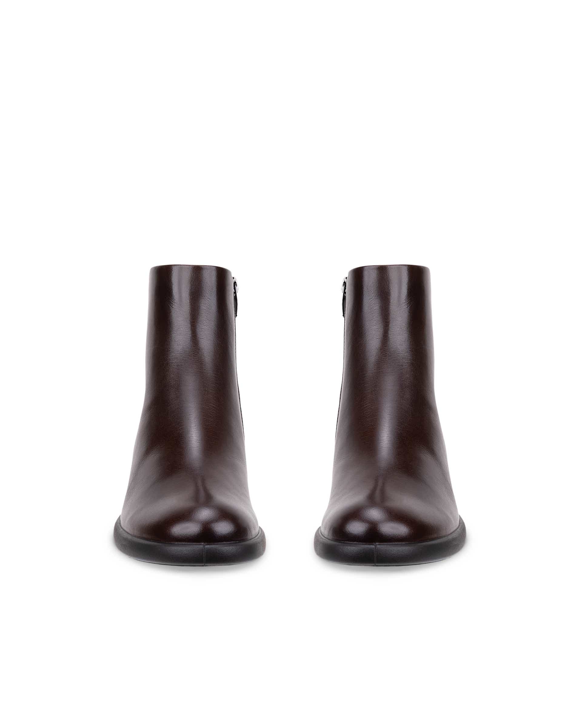 Women's ECCO® SCULPTED LX 35 Leather Heel Ankle Boot - Brown - Front pair