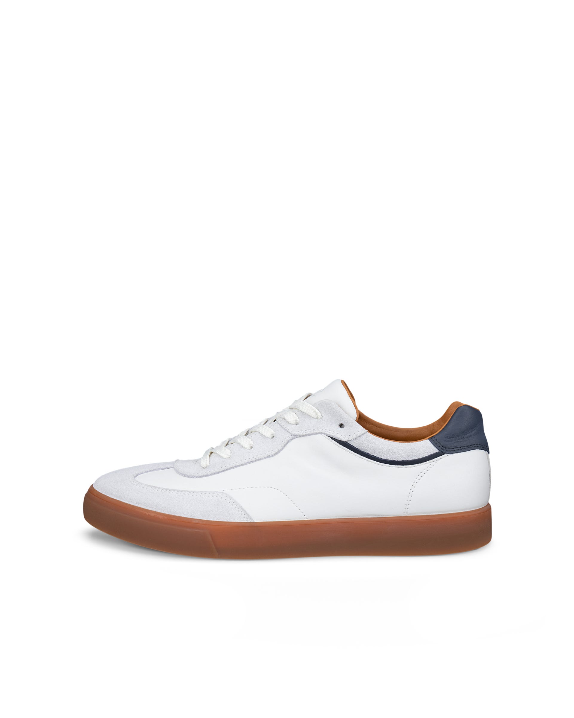 Men's ECCO® SOFT 10 Leather Trainer - White - Outside