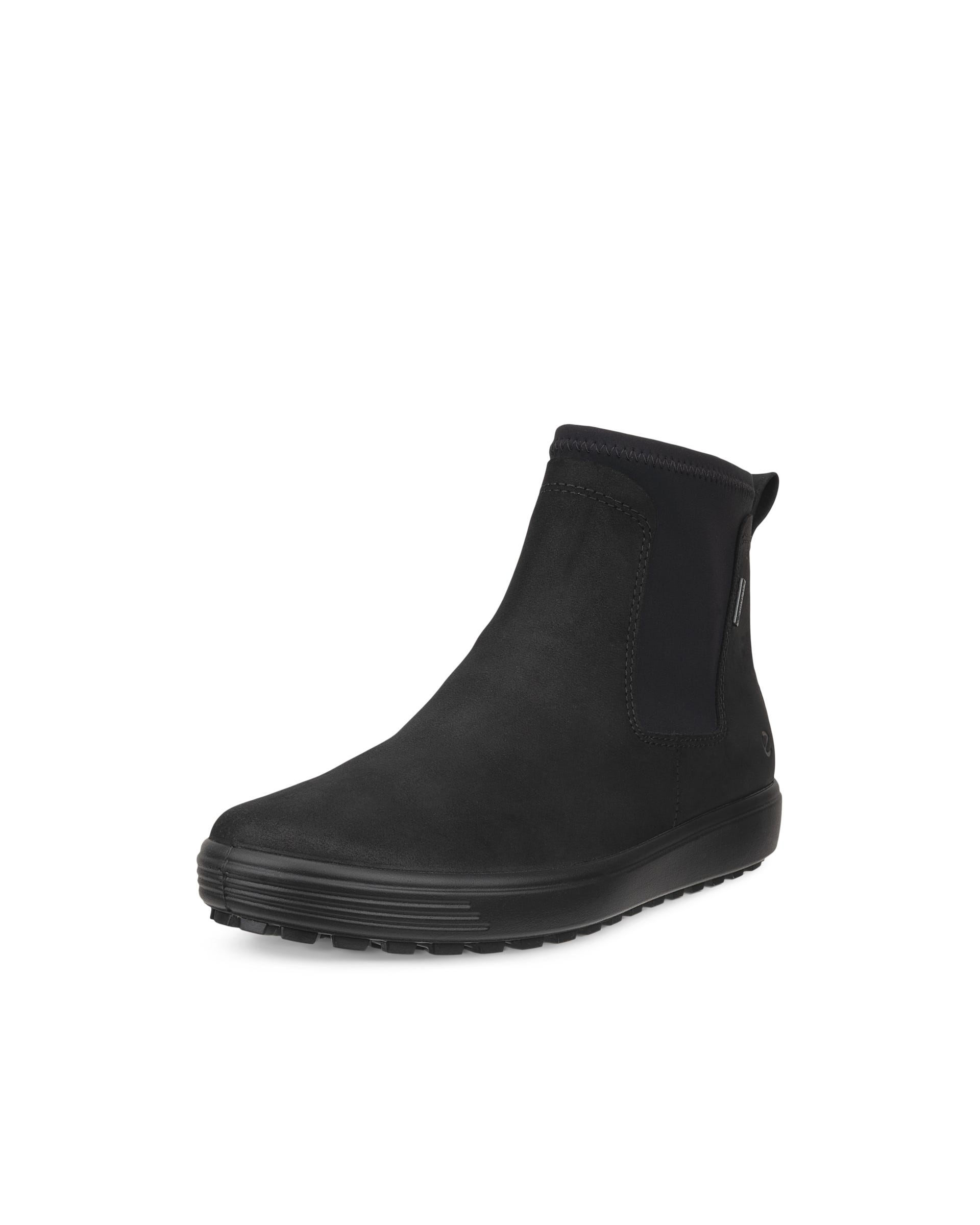 Women's ECCO® SOFT 7 TRED Nubuck Chelsea Boot - Black - Outside