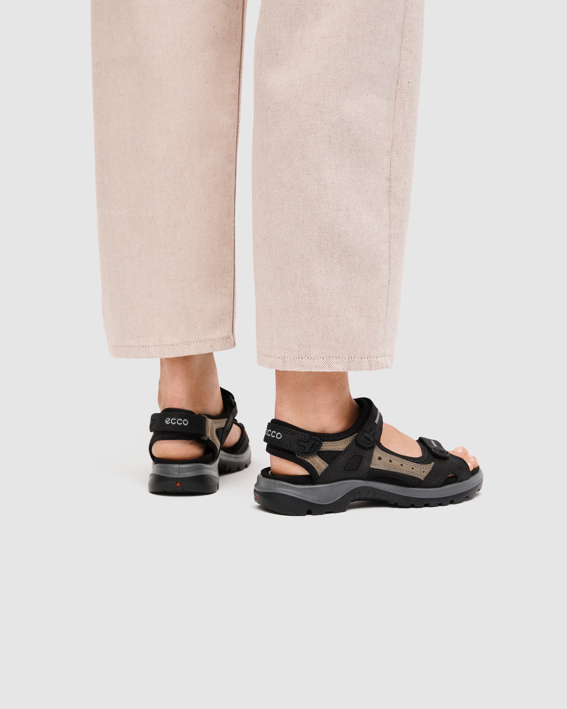 Women's ECCO® Offroad Nubuck Hiking Sandal - Black - Lifestyle image-1