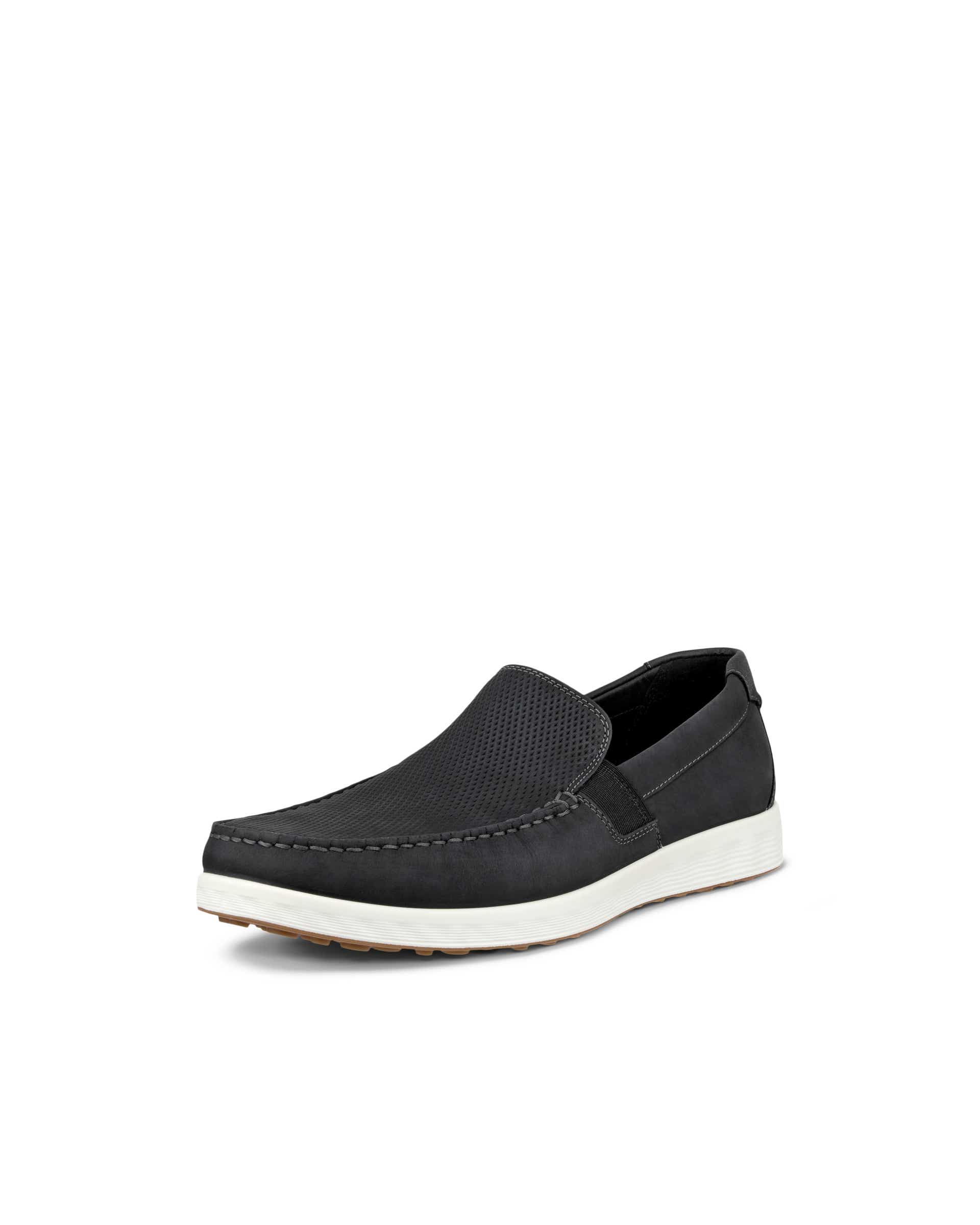ECCO® S Lite Moc mocassins nubuck pour homme - Noir - Main