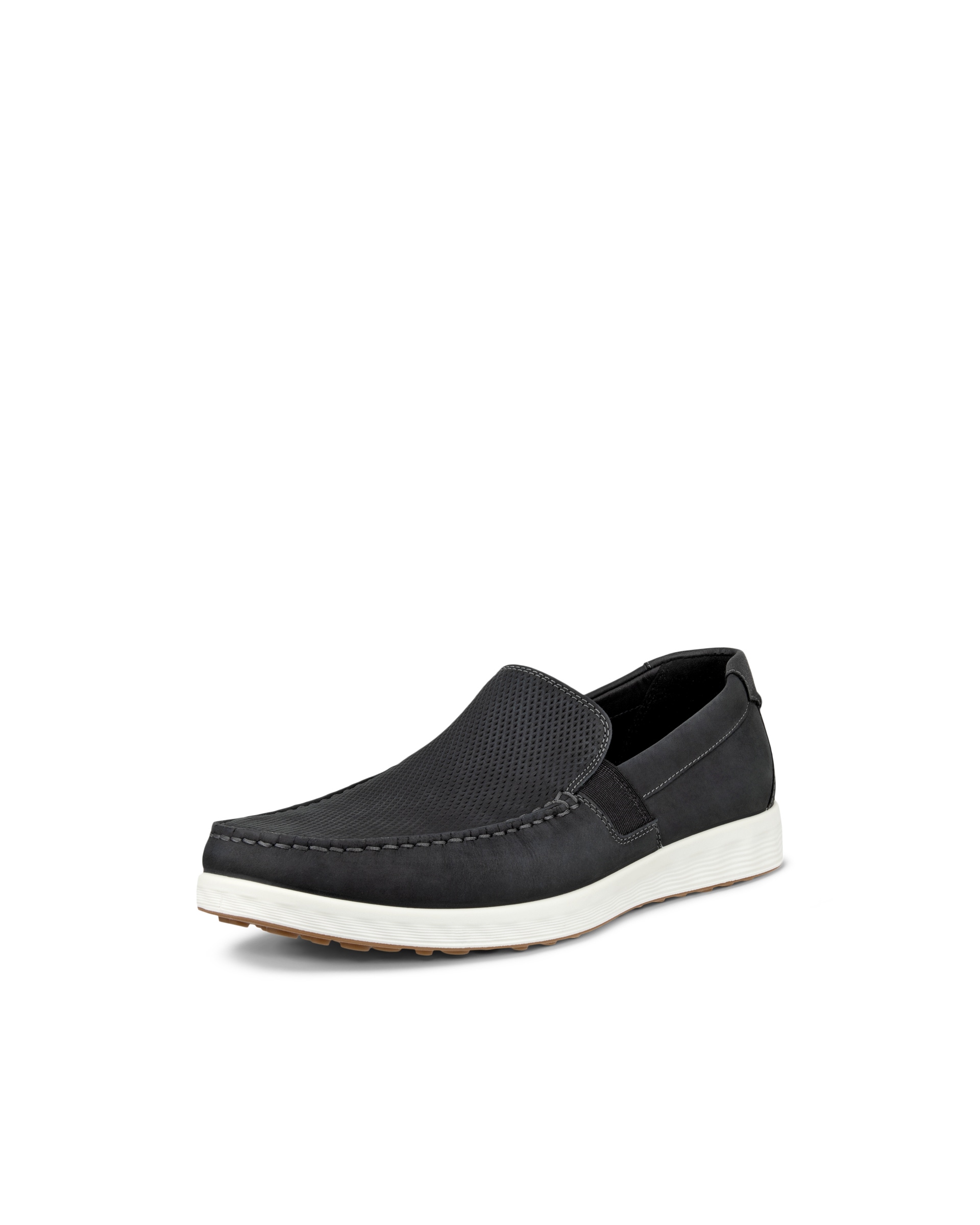 ECCO® S Lite Moc mocassins nubuck pour homme - Noir - Main
