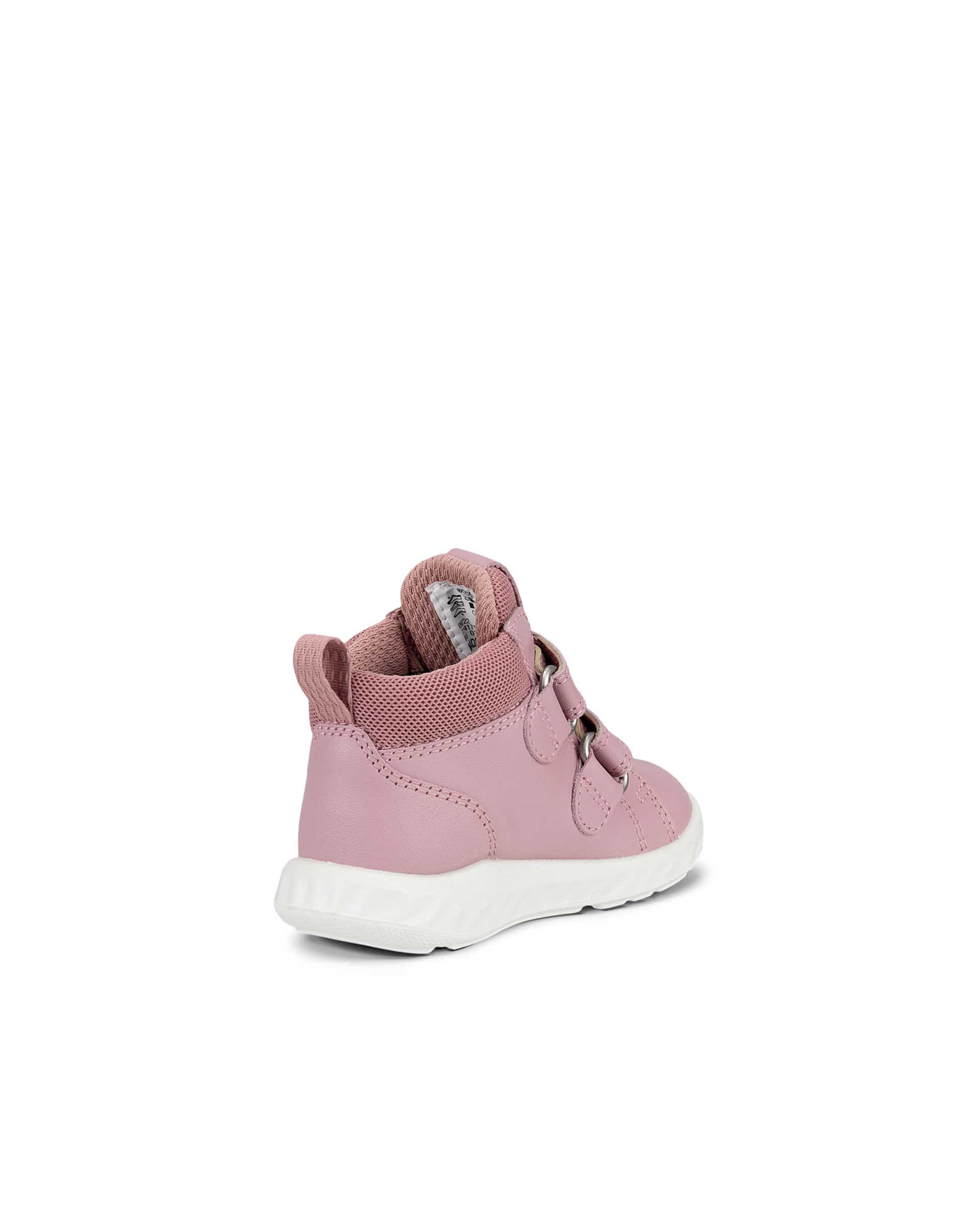 ECCO® SP.1 Lite baskets en cuir Gore-Tex à scratch pour enfant - Rose - Back