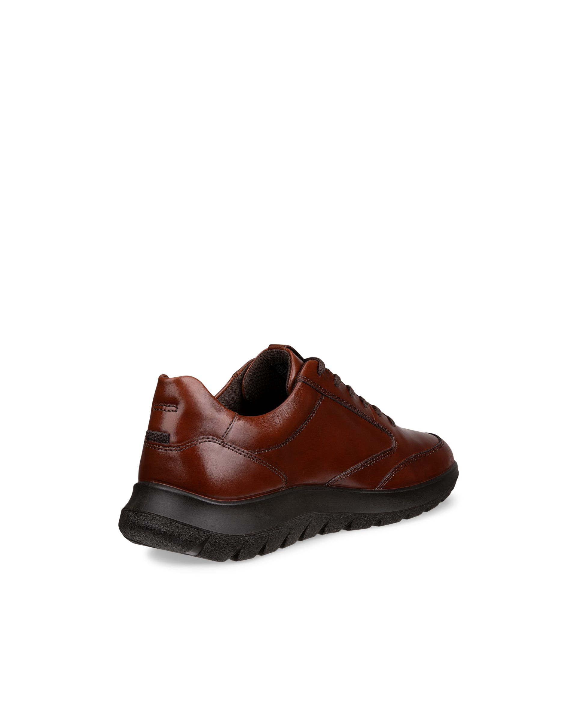 Men's ECCO® CITY STRIDE Leather Trainer - Brown - Back