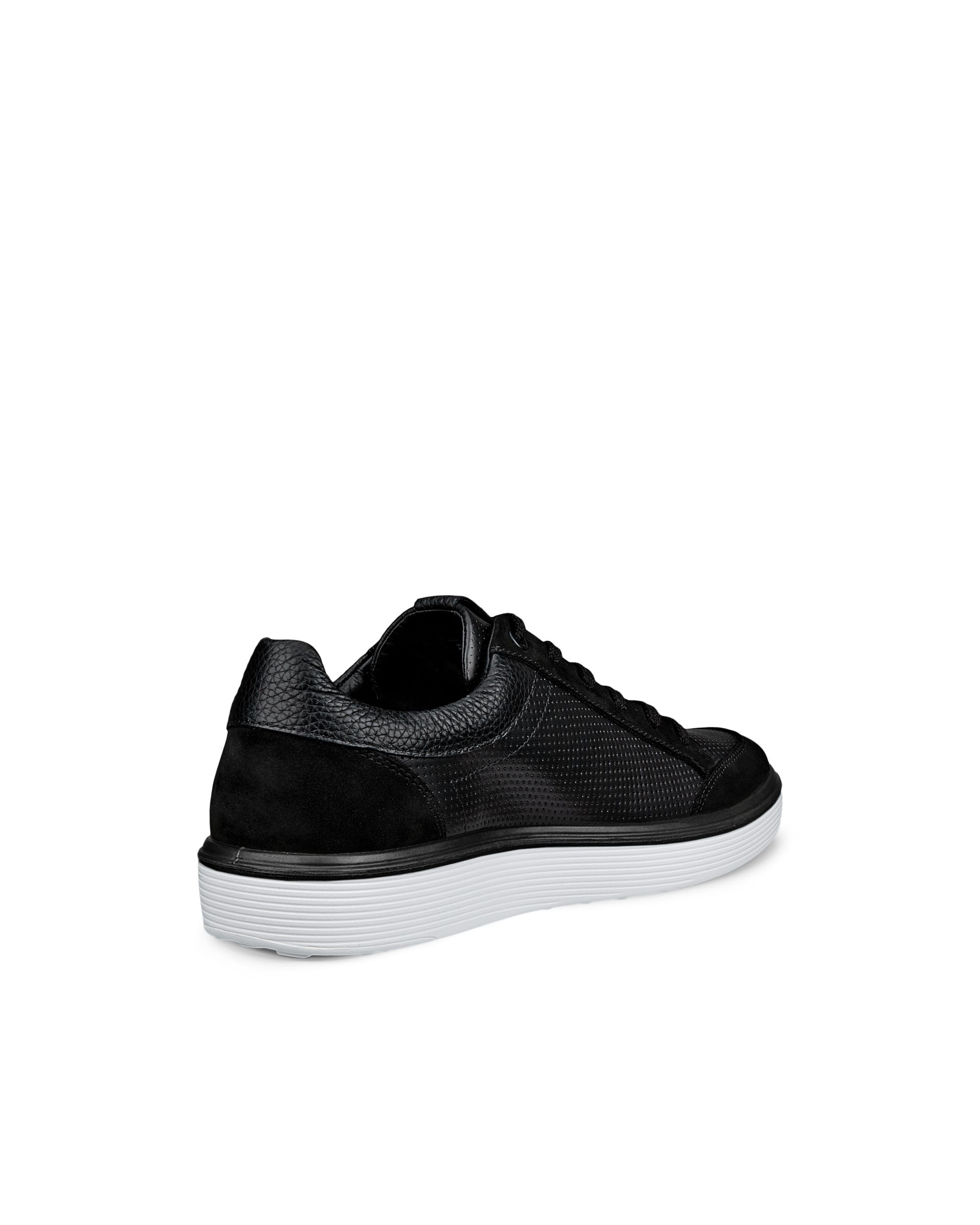 Men's ECCO® Soft 60 Leather Sneaker - Black - Back