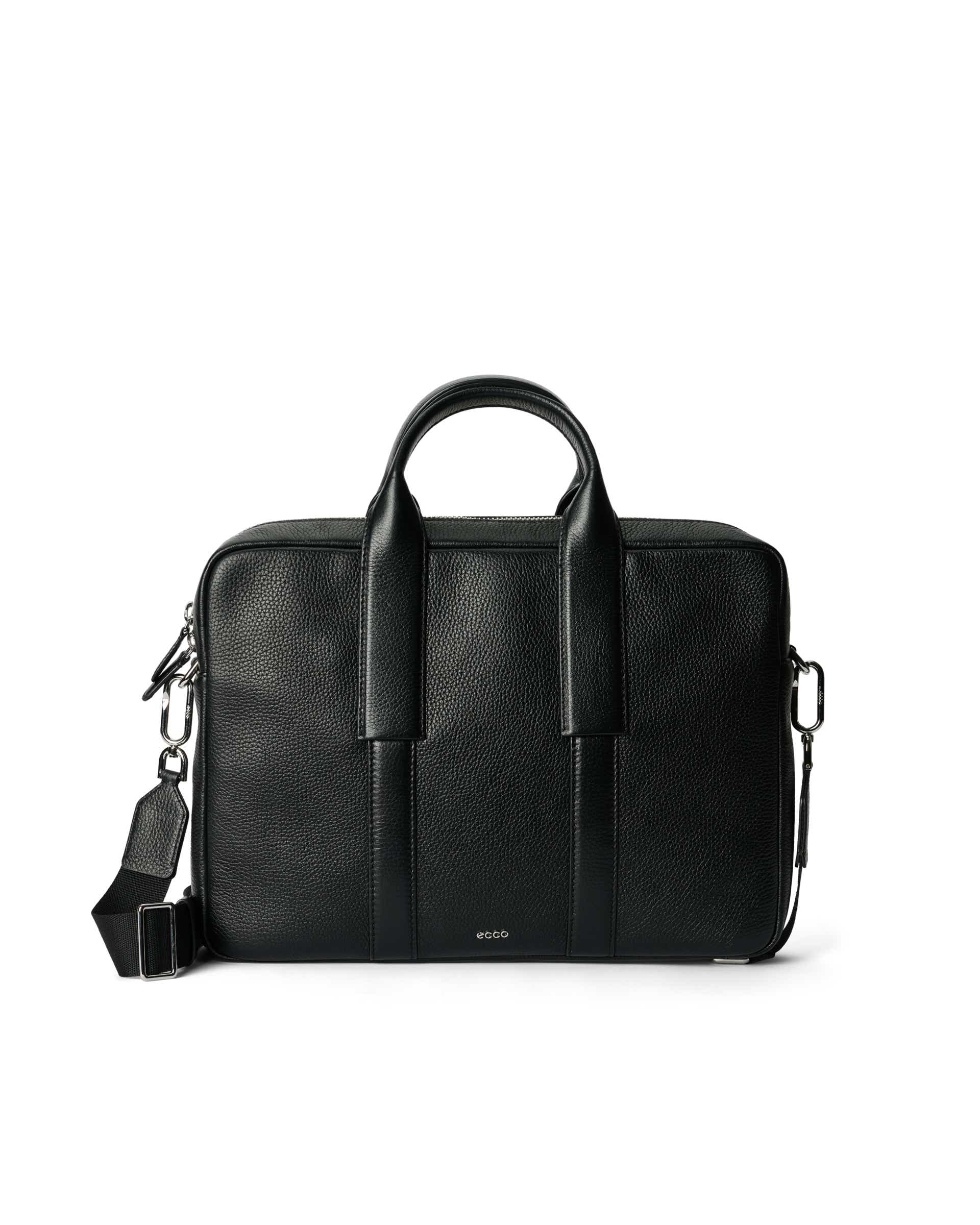 ECCO® City Leather Laptop Bag - Black - Main