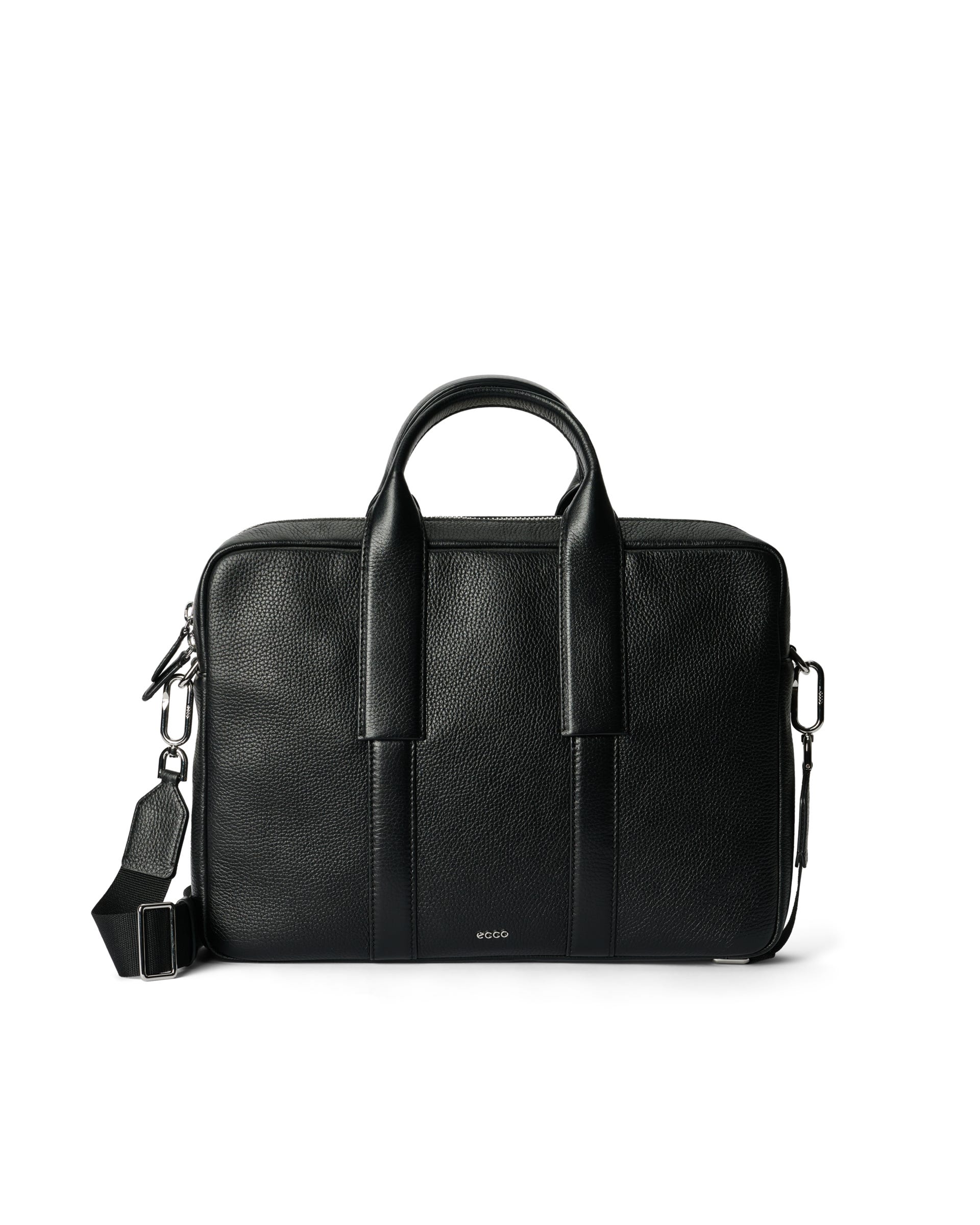 ECCO® City Leather Laptop Bag - Black - Main