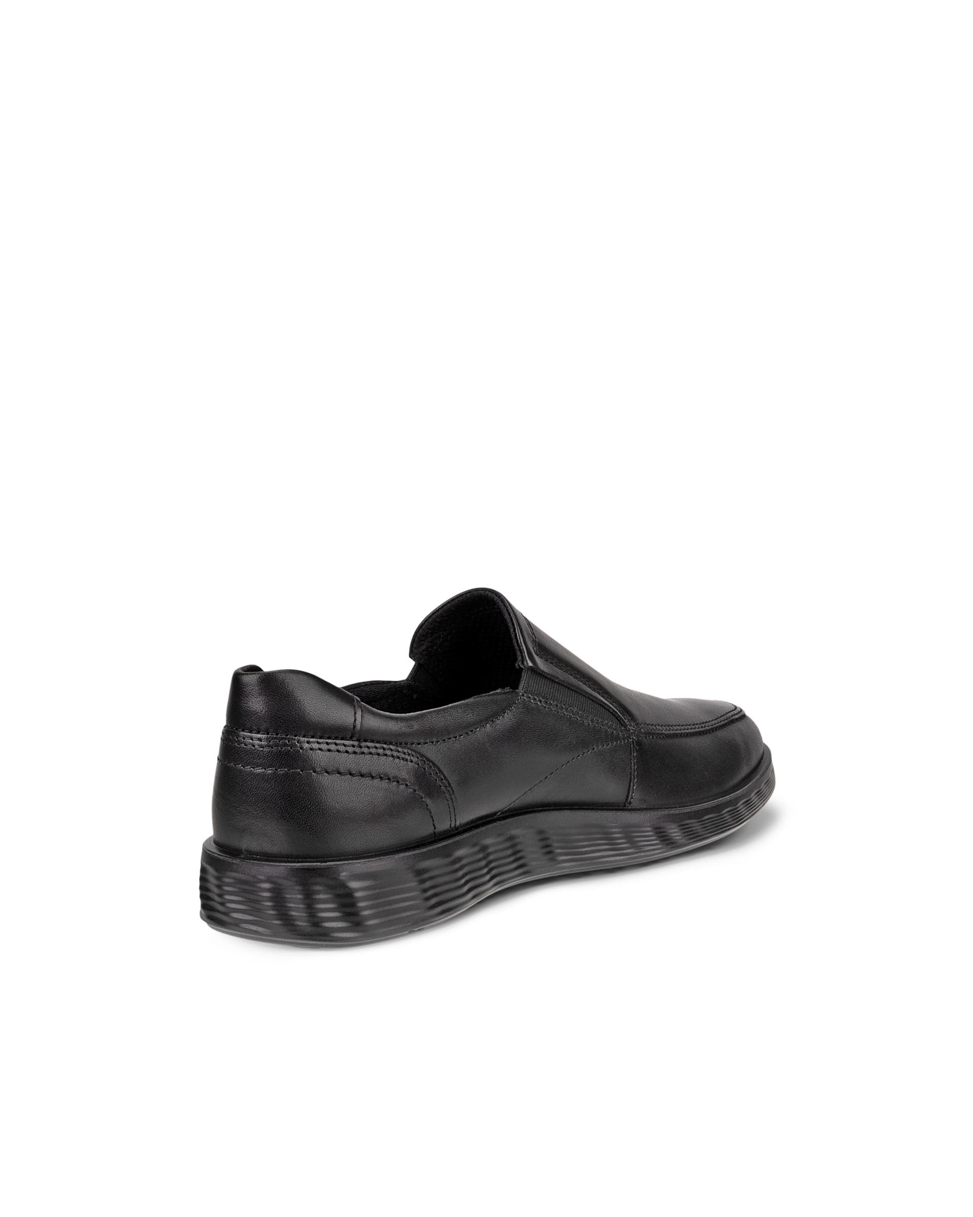 Men's ECCO® S Lite Hybrid Leather Slip-On Dress Shoe - Black - Back