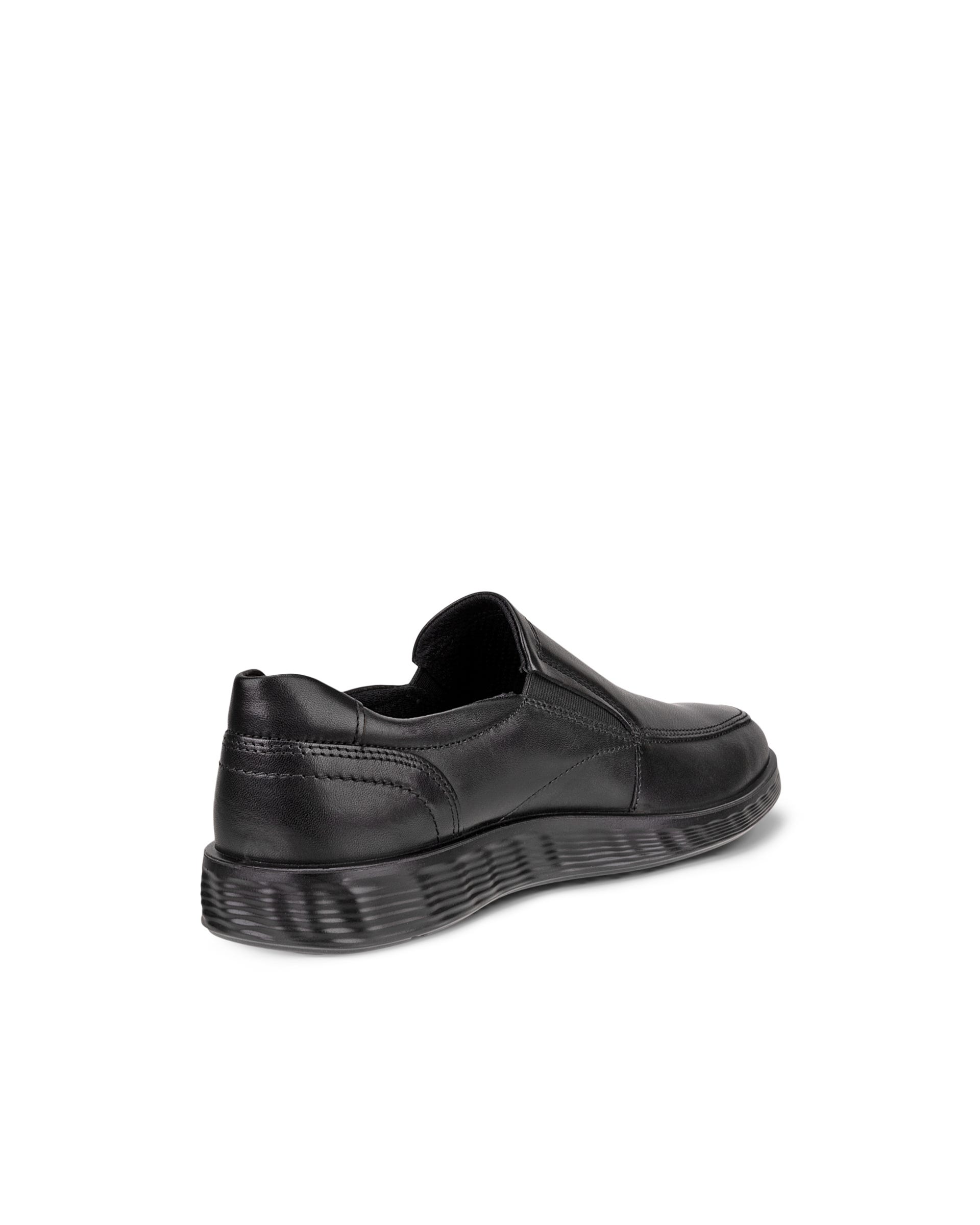 Men's ECCO® S Lite Hybrid Leather Slip-On Dress Shoe - Black - Back
