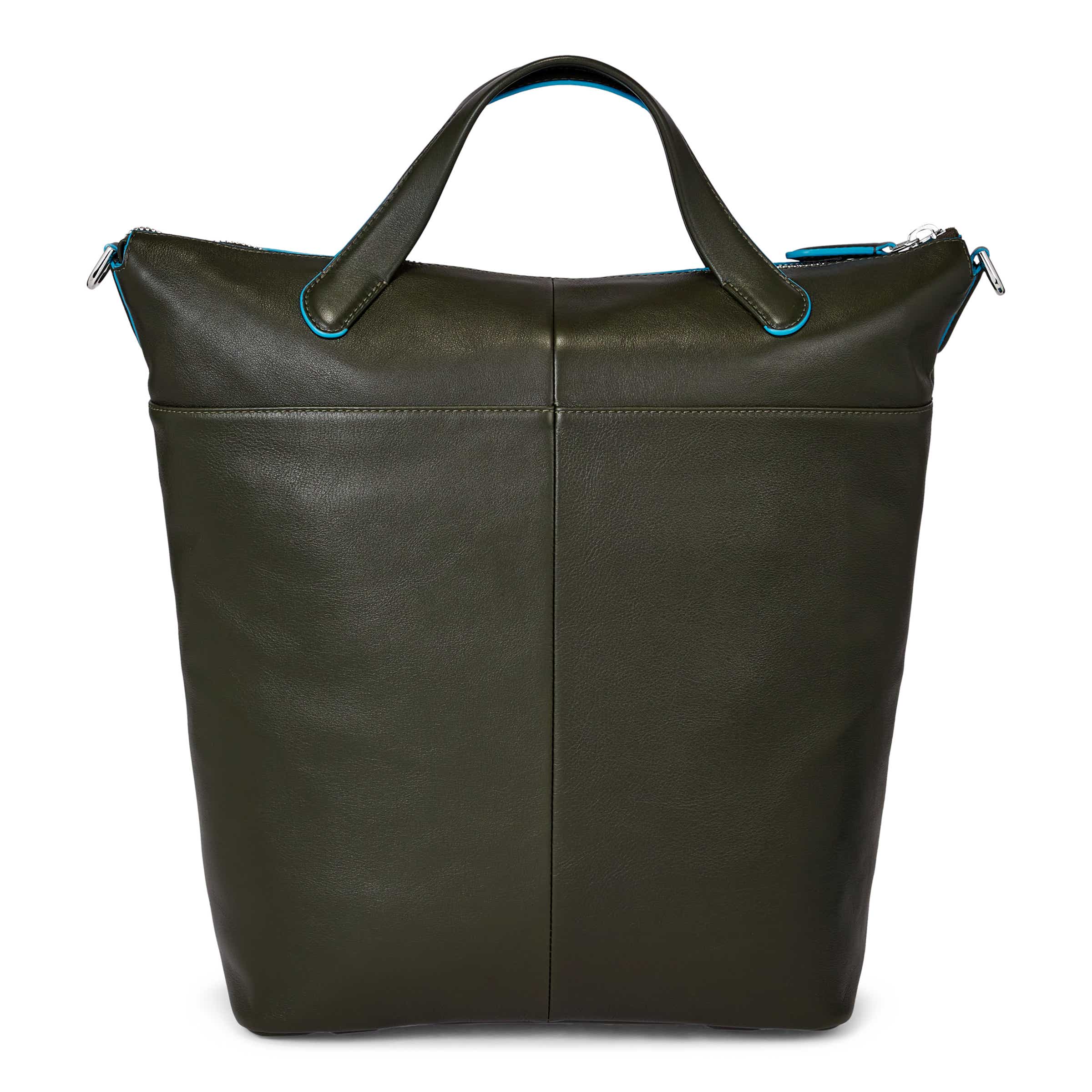 ECCO® E Emblem Leather Tote Bag - Green - Back