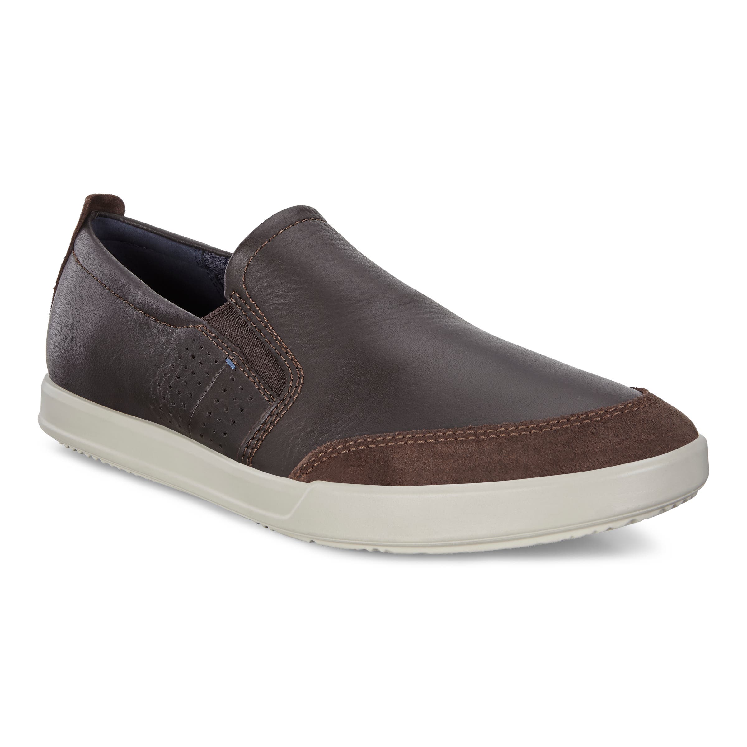Men's ECCO® Collin 2.0 Slip-On Leather Sneaker - Brown - Main