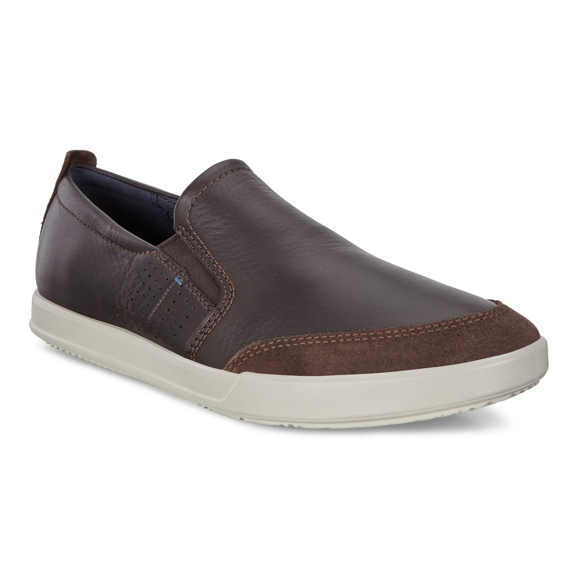Men's ECCO® Collin 2.0 Slip-On Leather Sneaker - Brown - Main