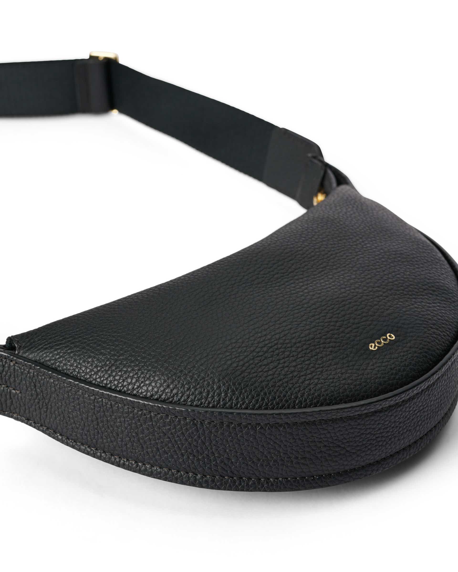 ECCO® Fortune Pebbled Leather Crossbody Bag - Black - Detail-2
